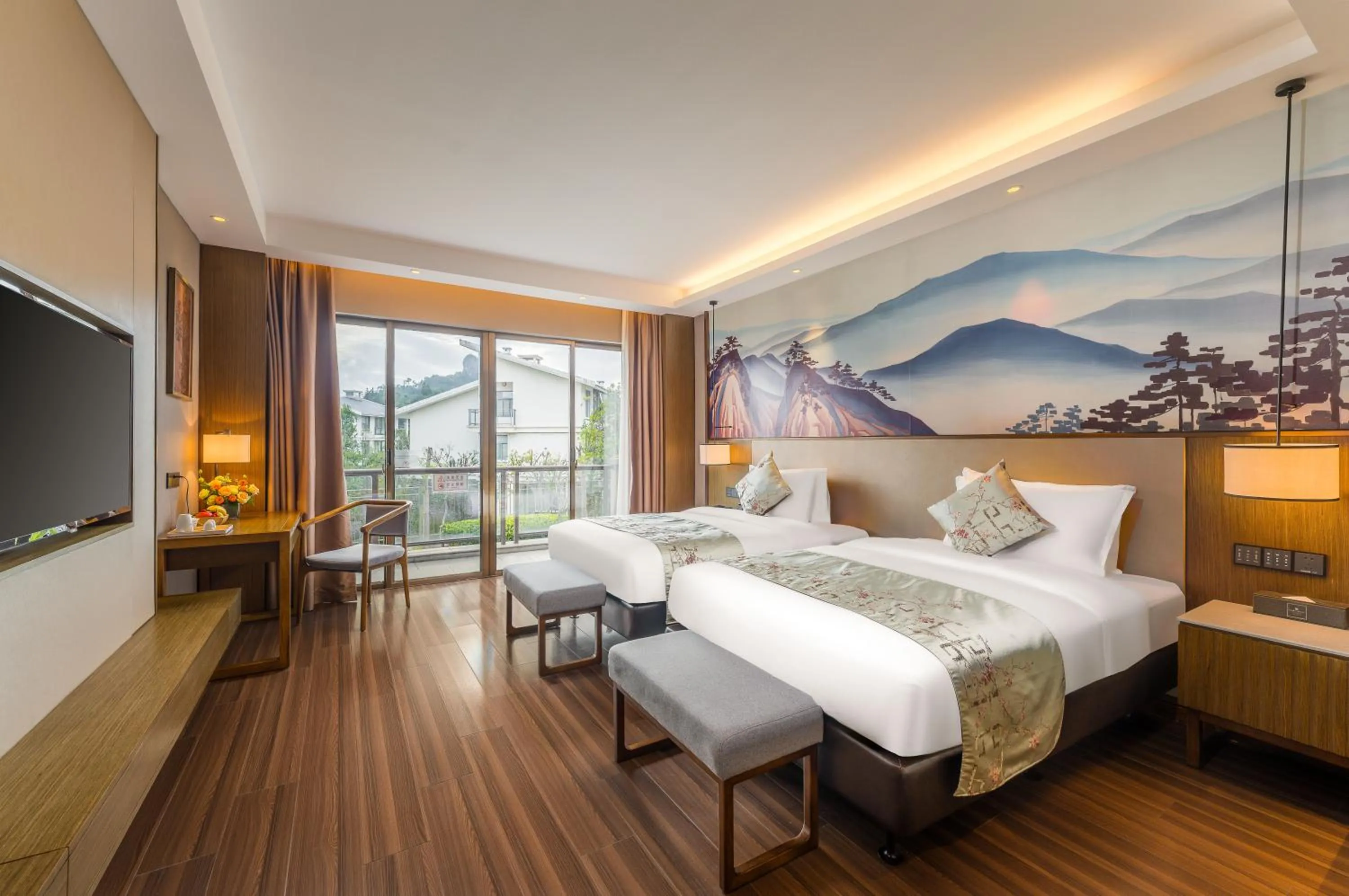 Bed in Millennium Resort Wuyishan