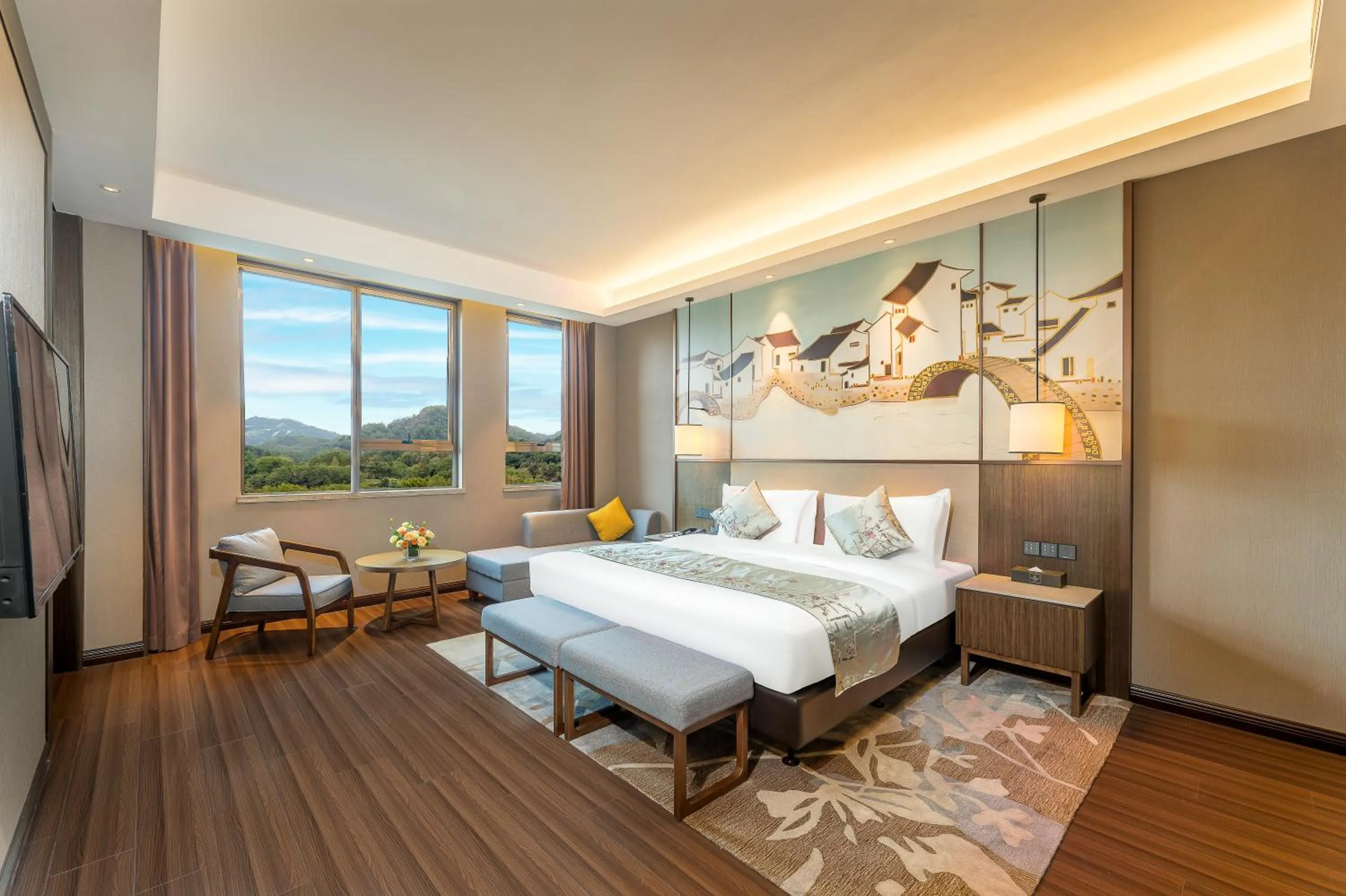 Bed in Millennium Resort Wuyishan
