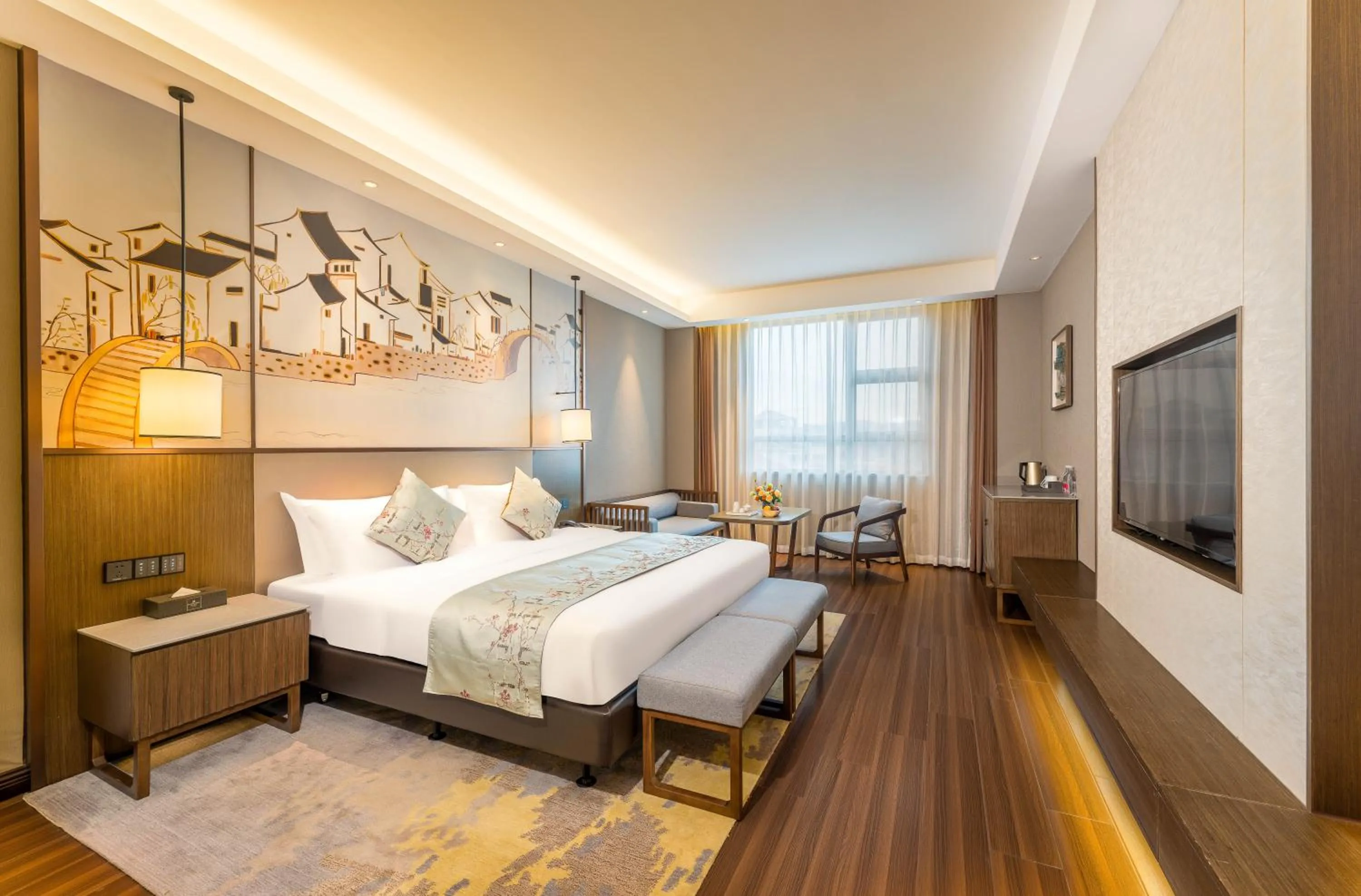 Bed in Millennium Resort Wuyishan