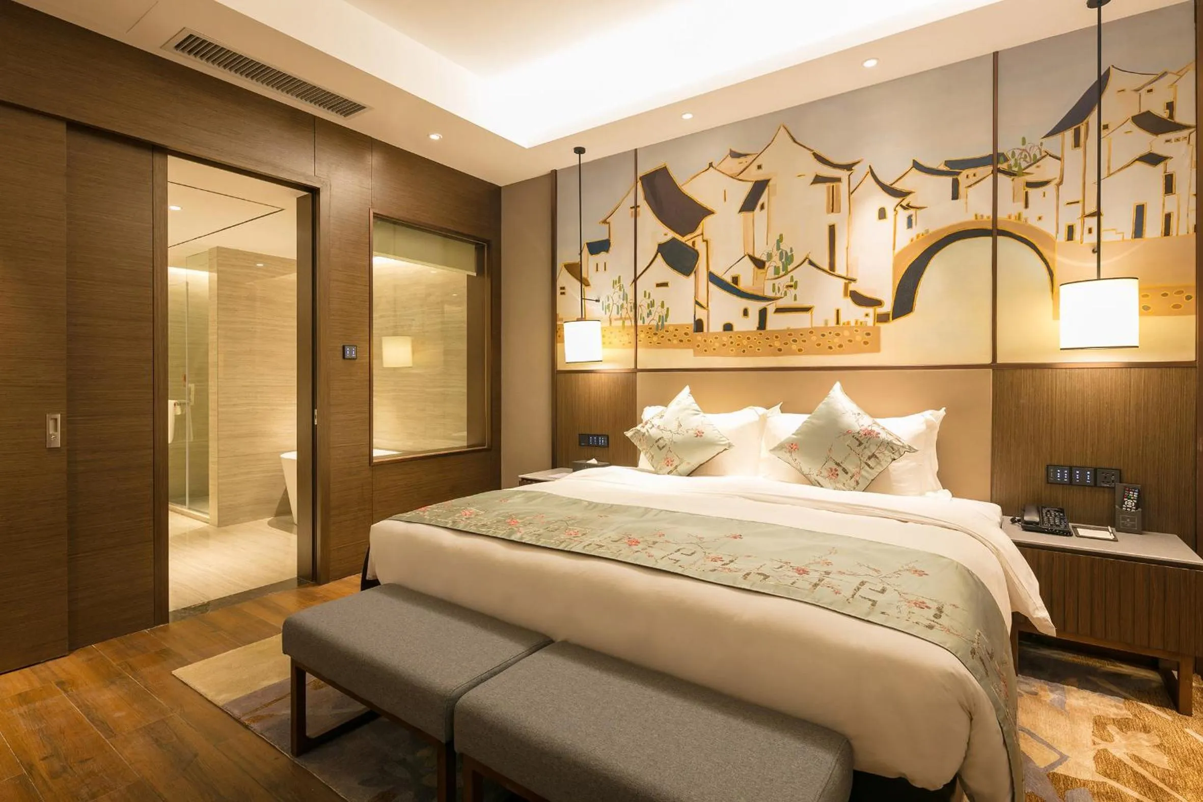 Bed in Millennium Resort Wuyishan