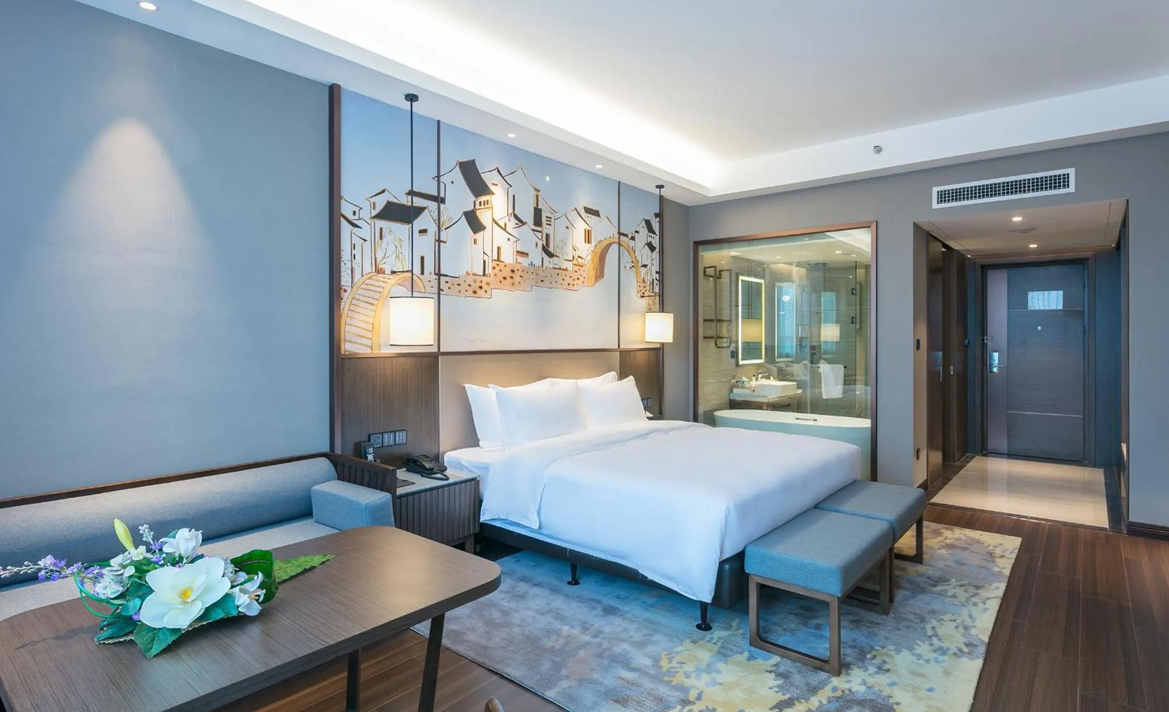 Bed in Millennium Resort Wuyishan