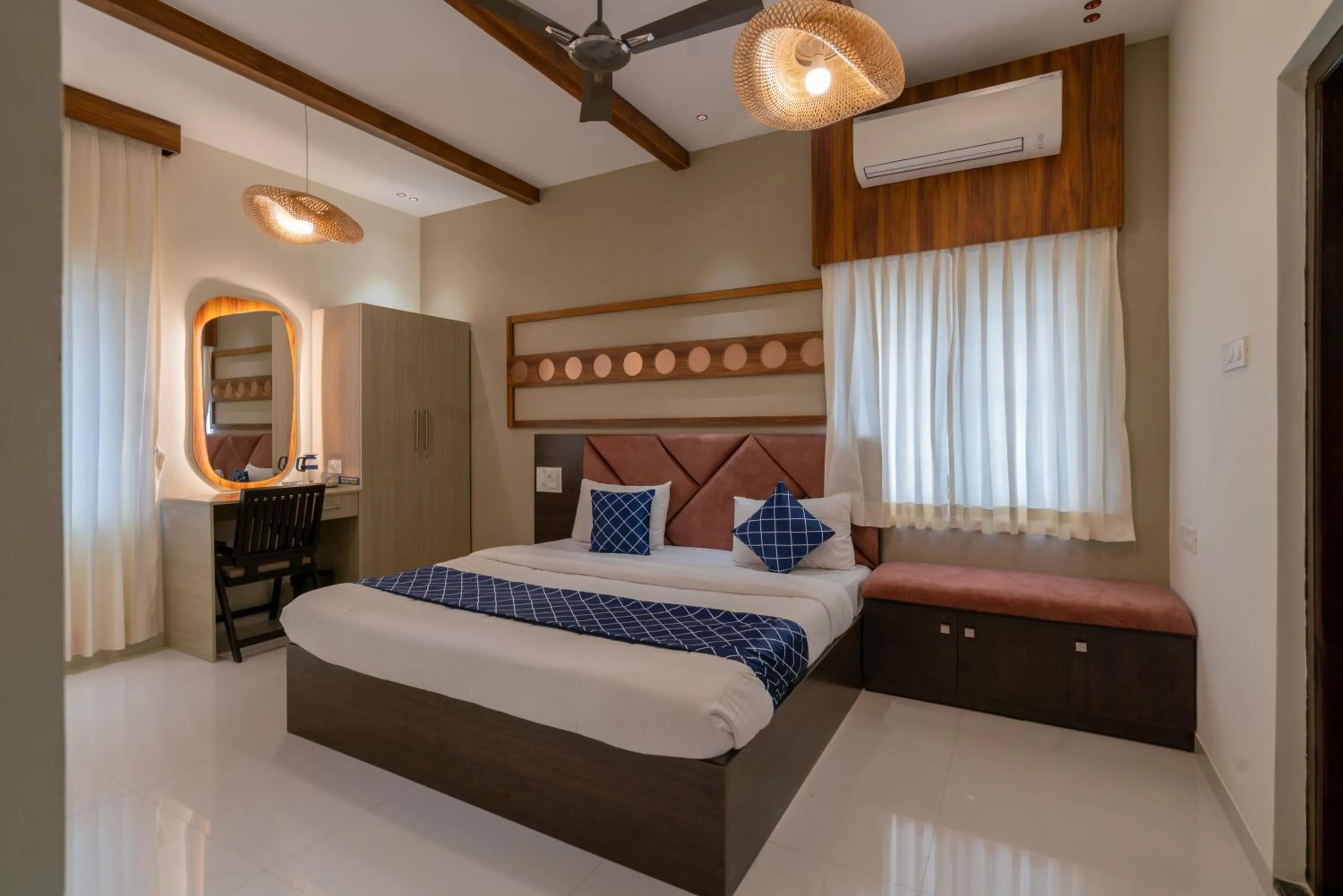 Photo of the whole room, Bed in THE SURRYA MAX RESIDENCY