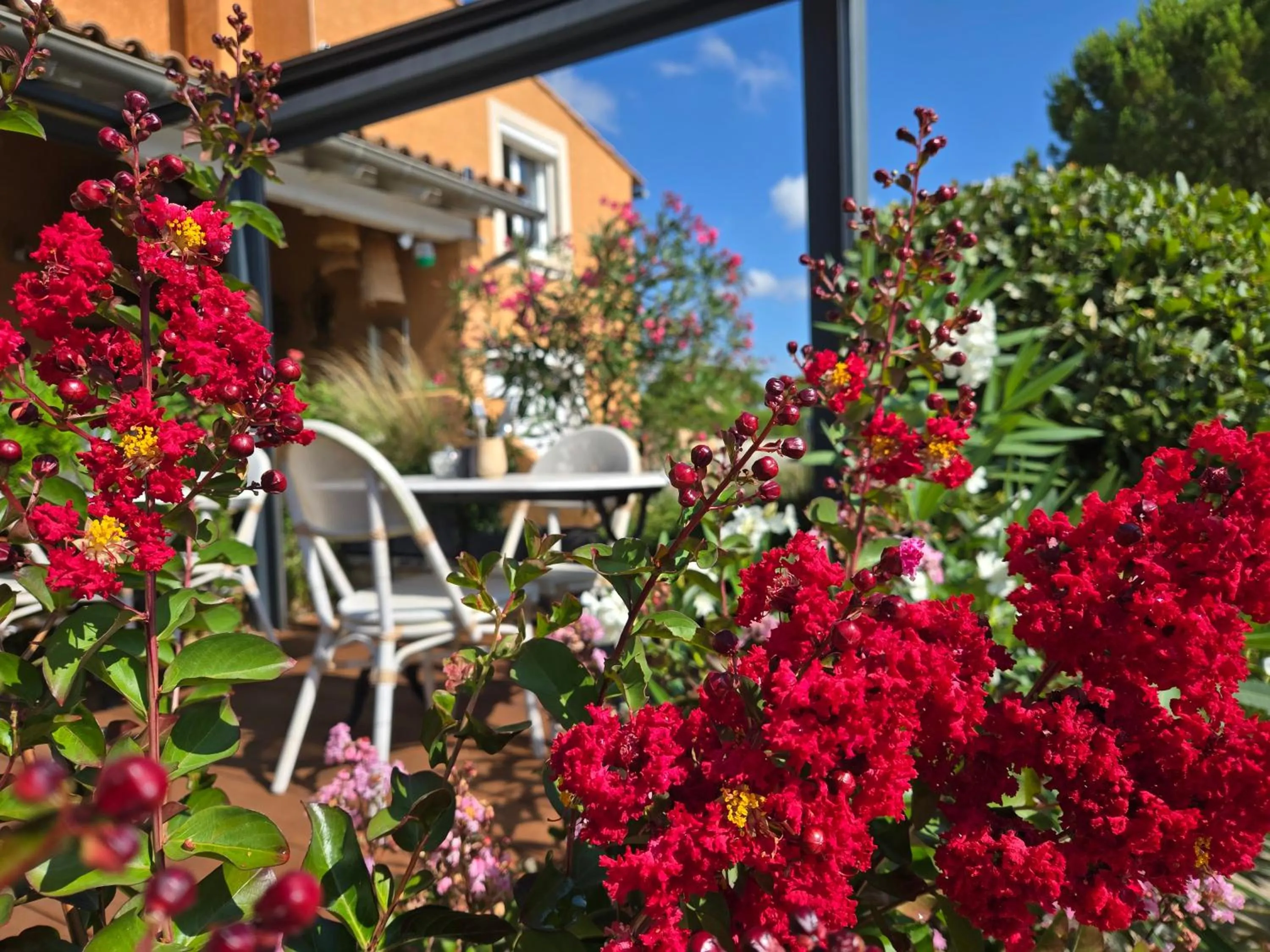 Patio in Hôtel Le SAINT-GENIÈS