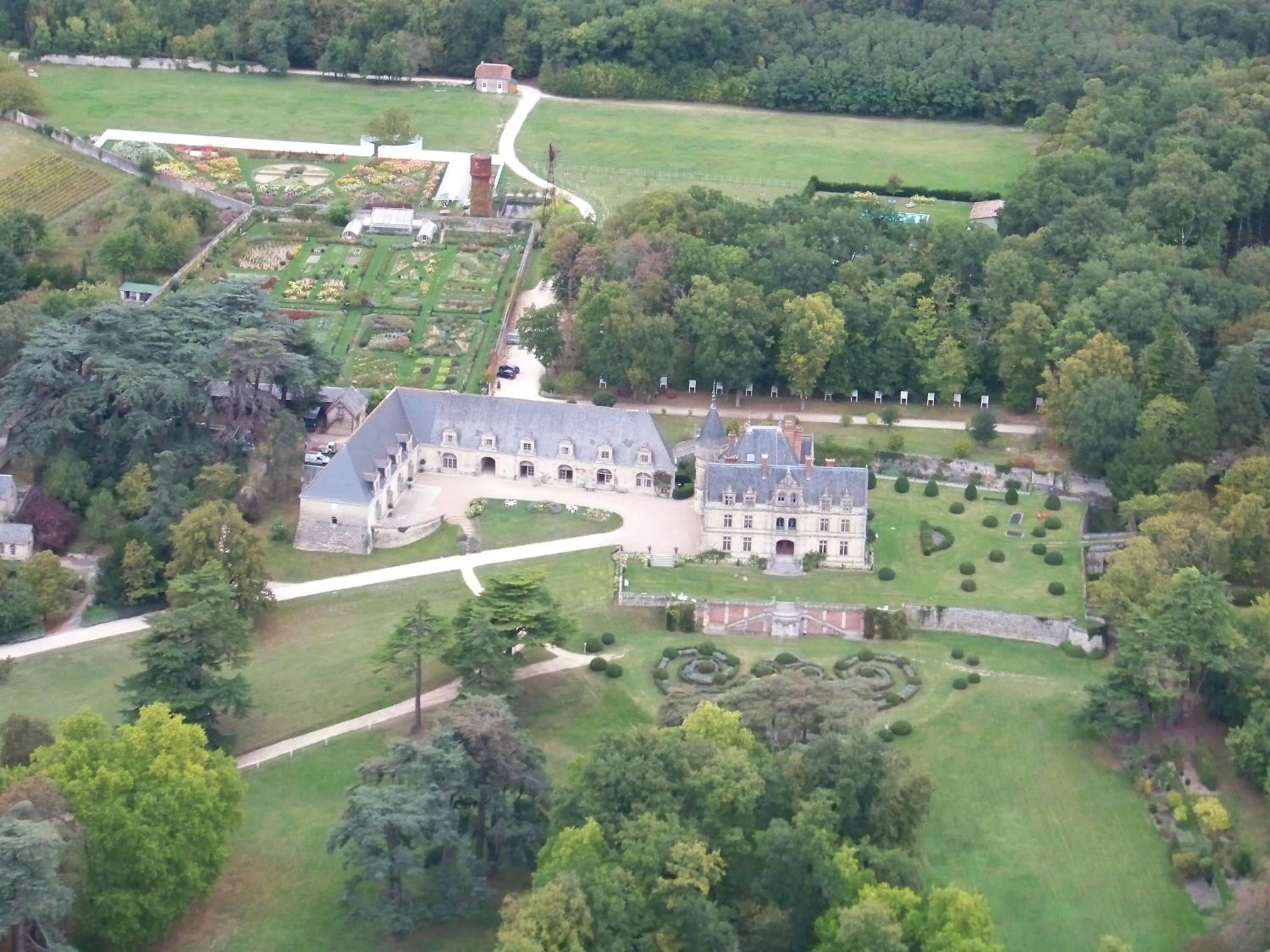 Bird's eye view in Château De La Bourdaisière