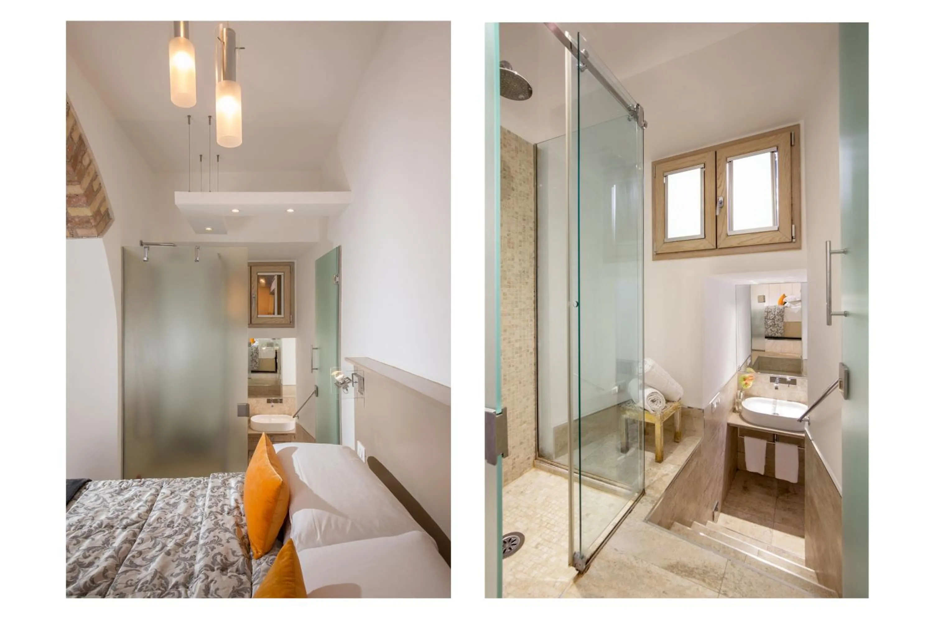 Bathroom, Bed in Vatican Studio Apartment