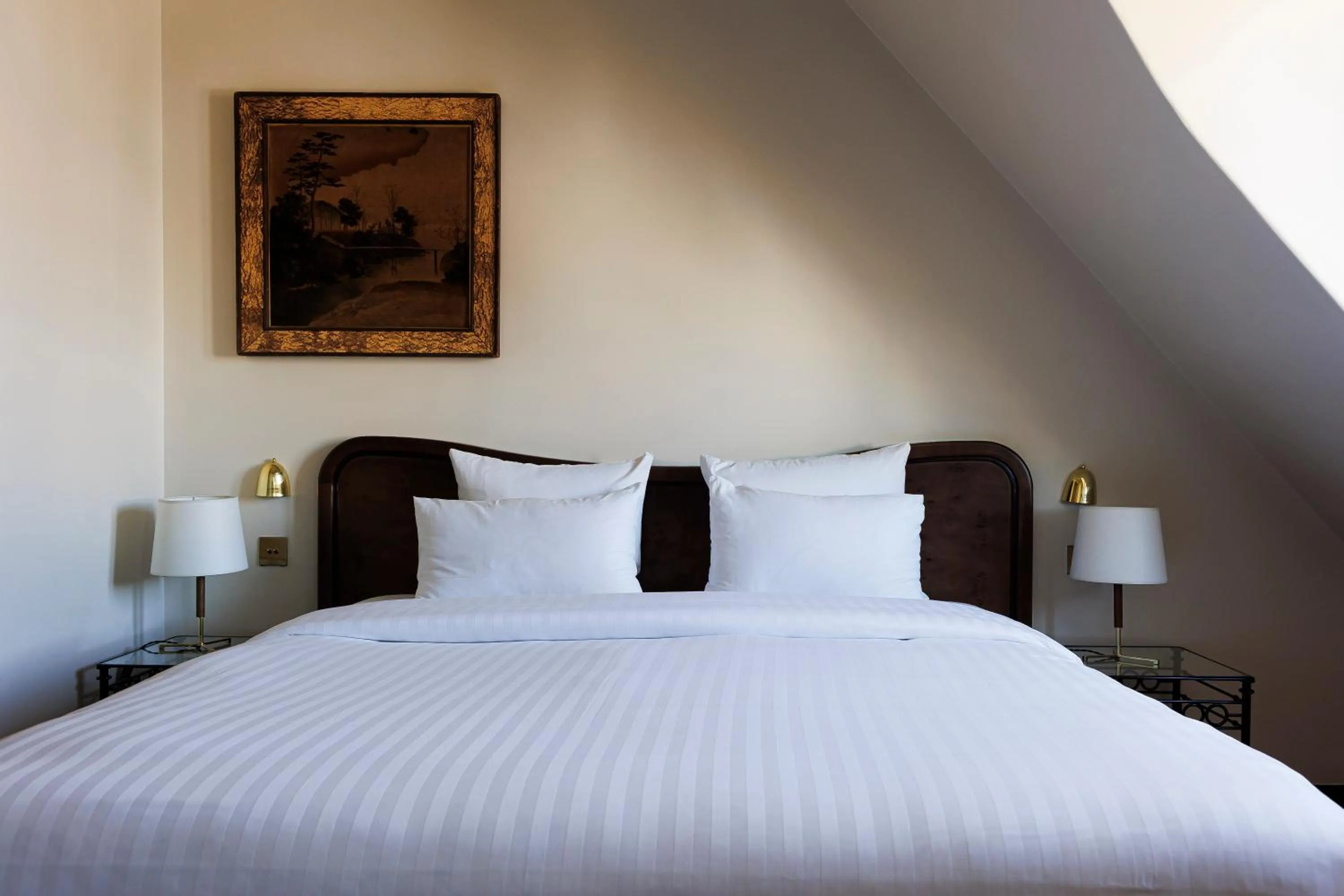 Bed in Hotel Rochechouart, a Member of Design Hotels
