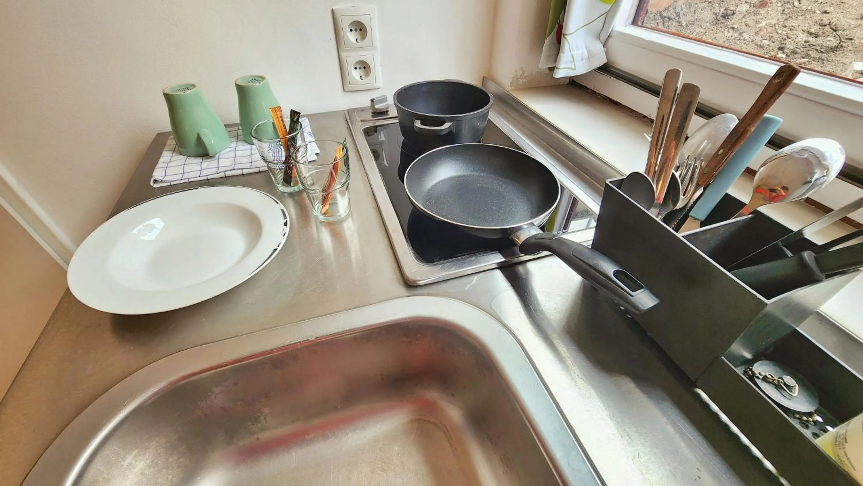 Kitchen or kitchenette in Aparthotel B & L