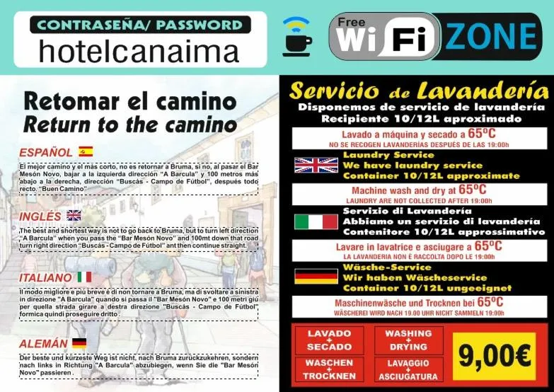 Hotel Canaima Bruma 1,5 k Camino