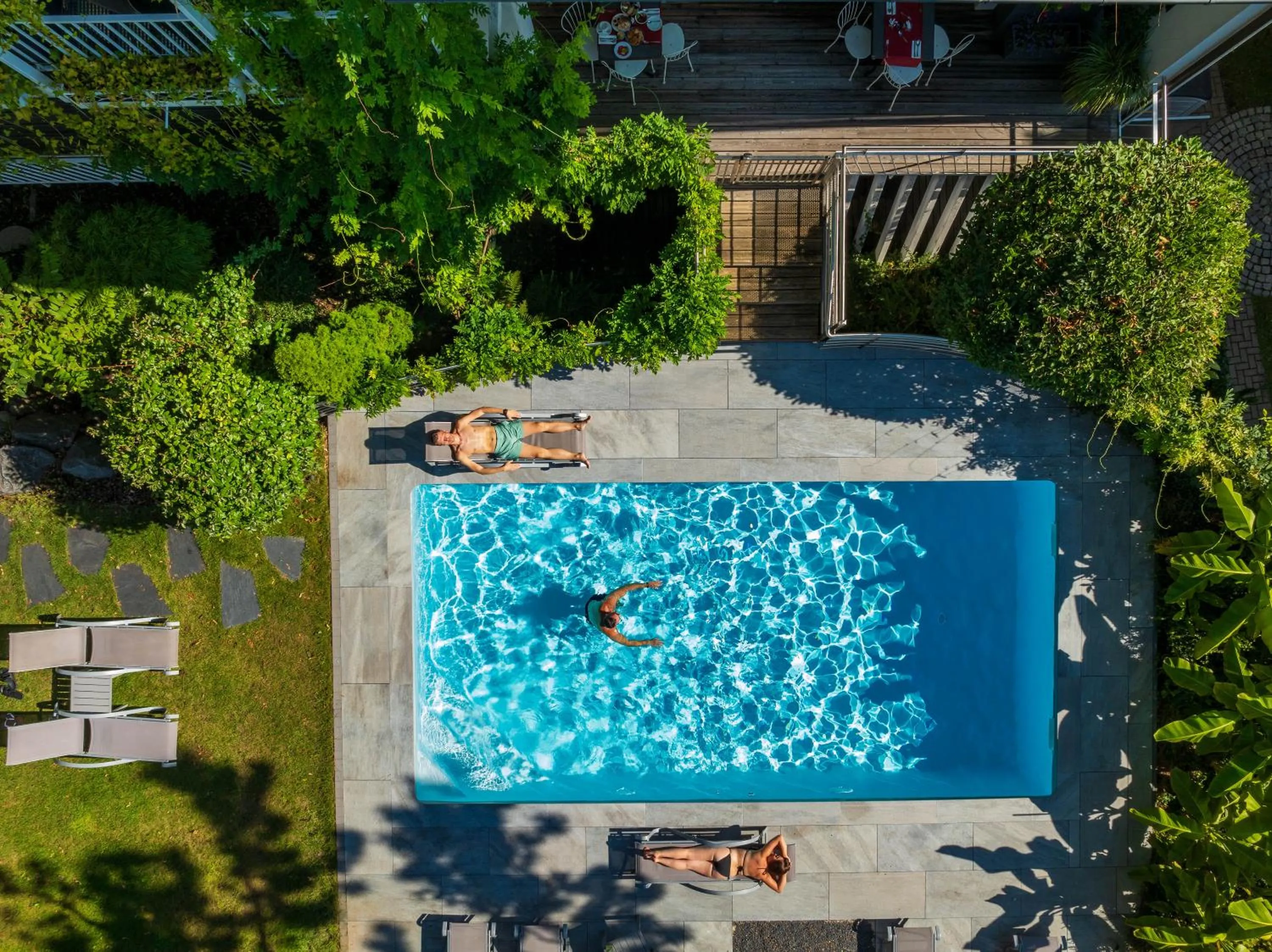 Swimming pool in Hôtel Garrigae Villa La Florangerie - SPA & Piscine