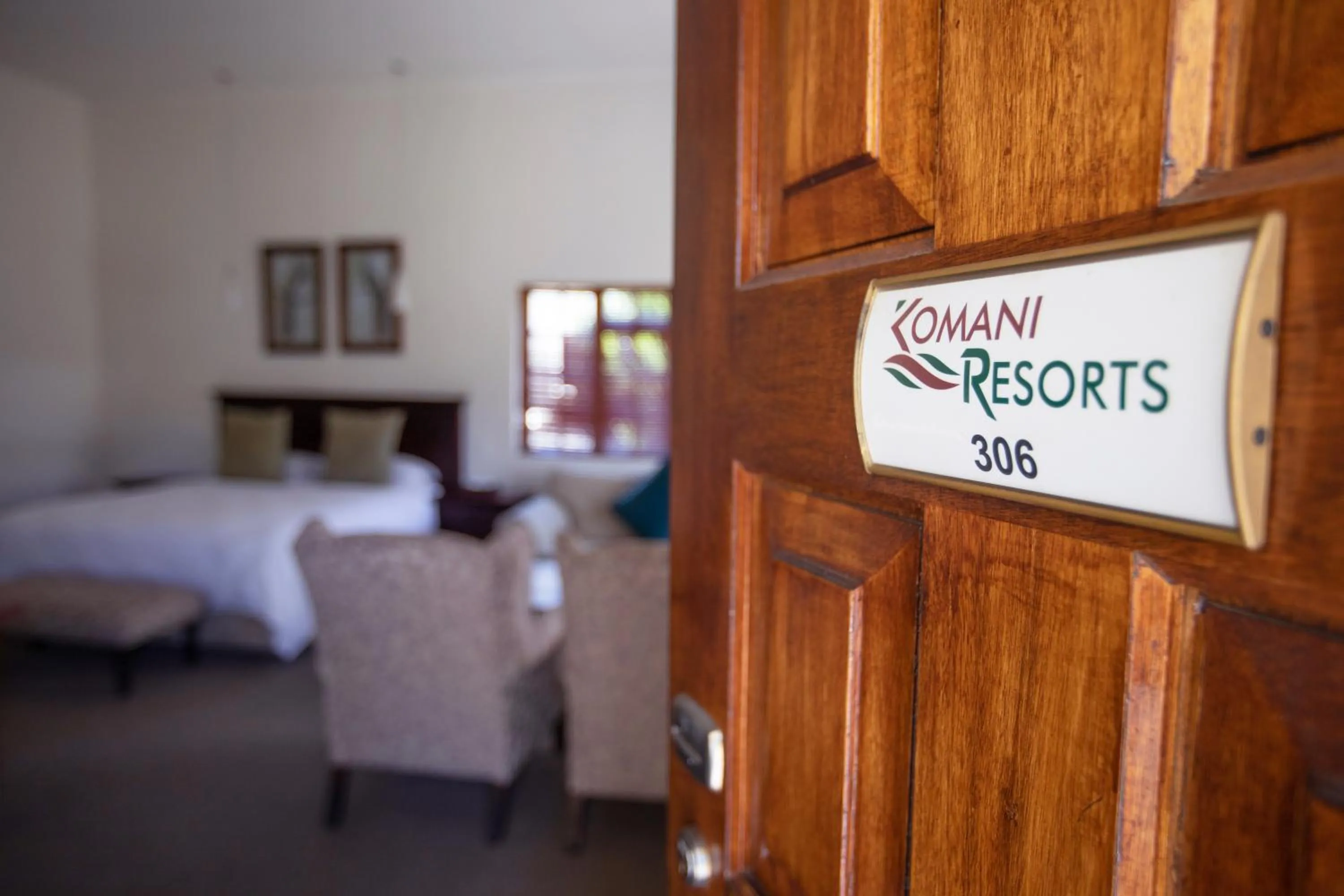 Seating area in Komani Resorts