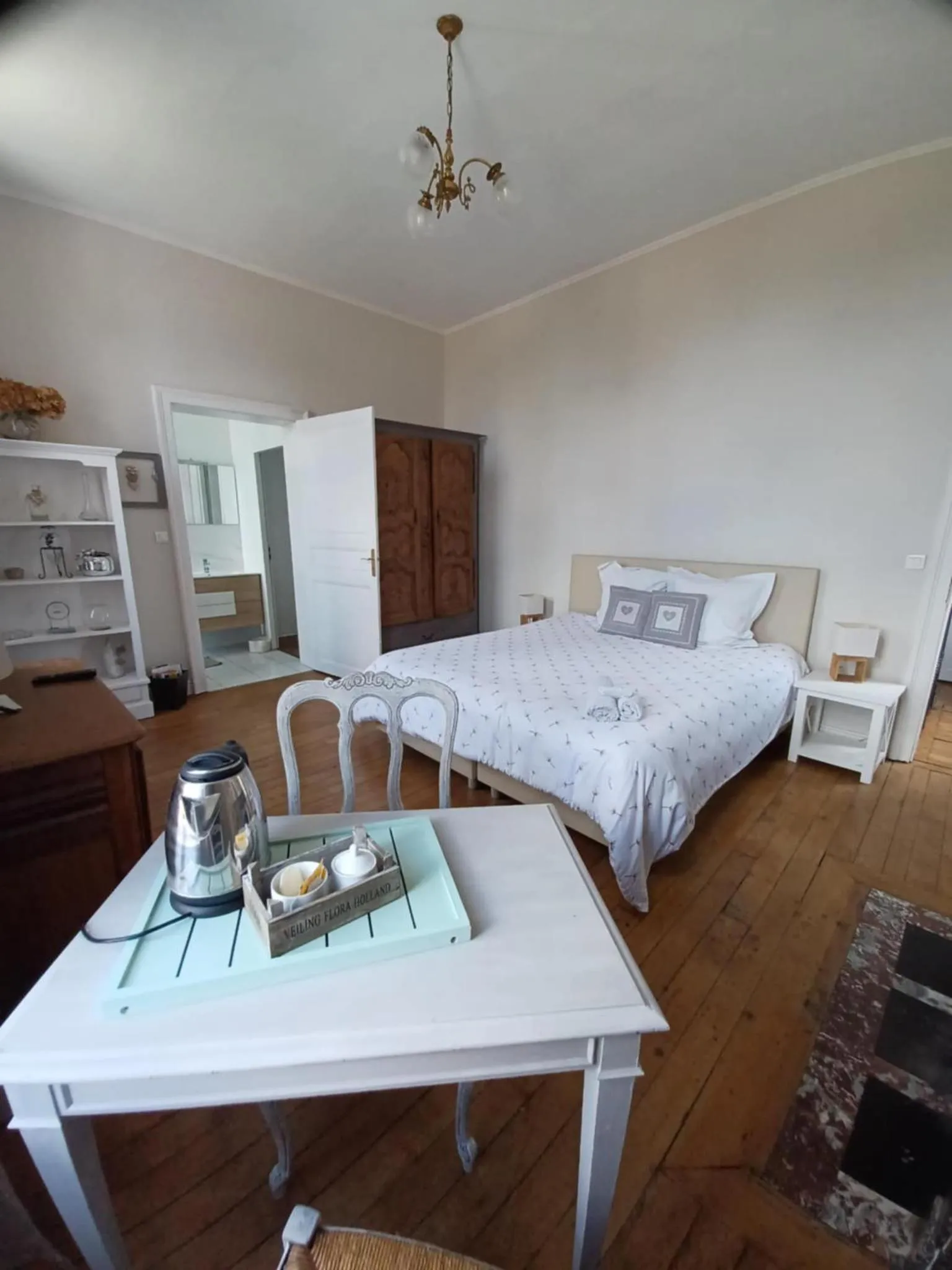 Bed in Chambres d'Hôtes des Rouets