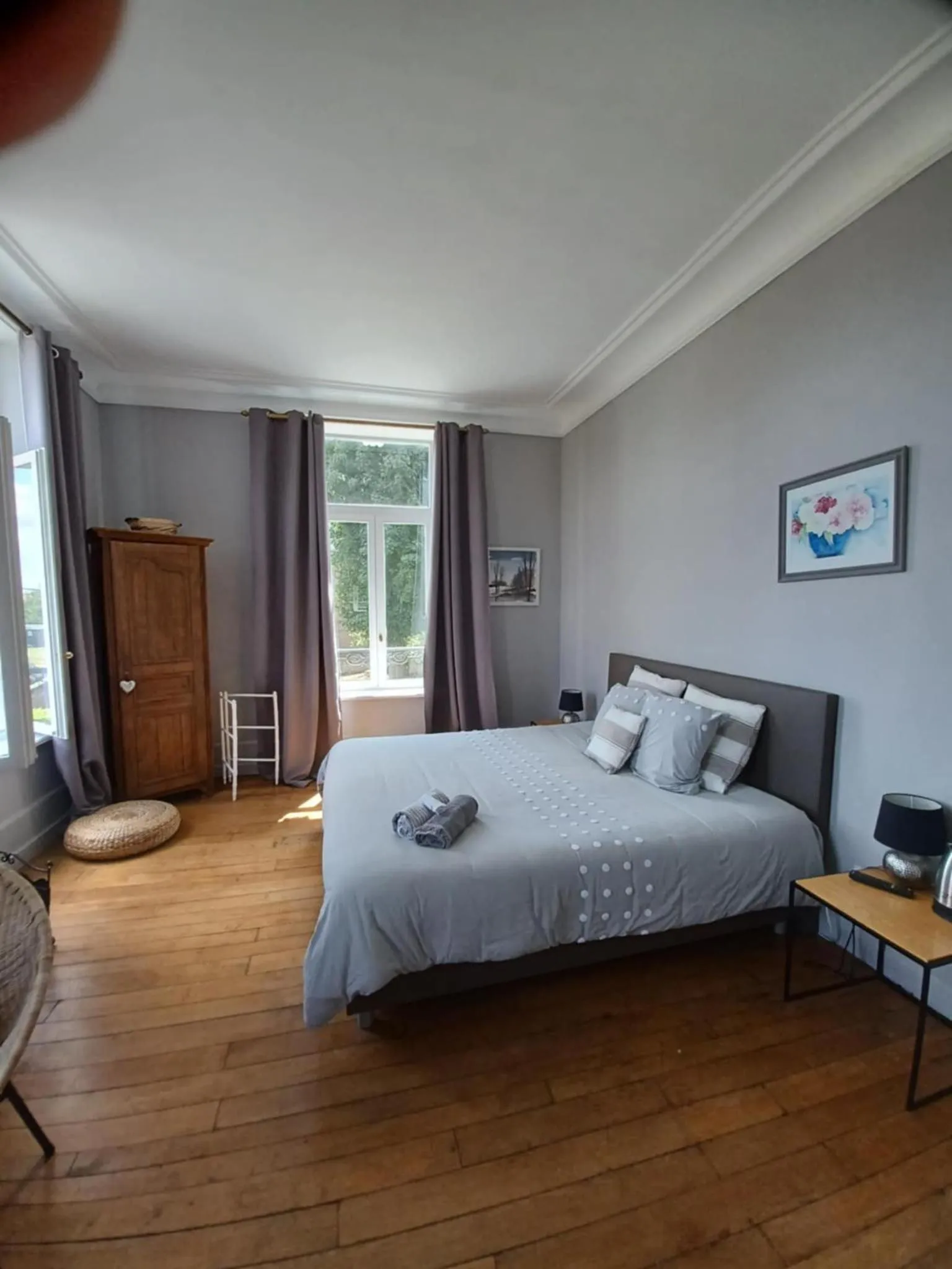 Bed in Chambres d'Hôtes des Rouets