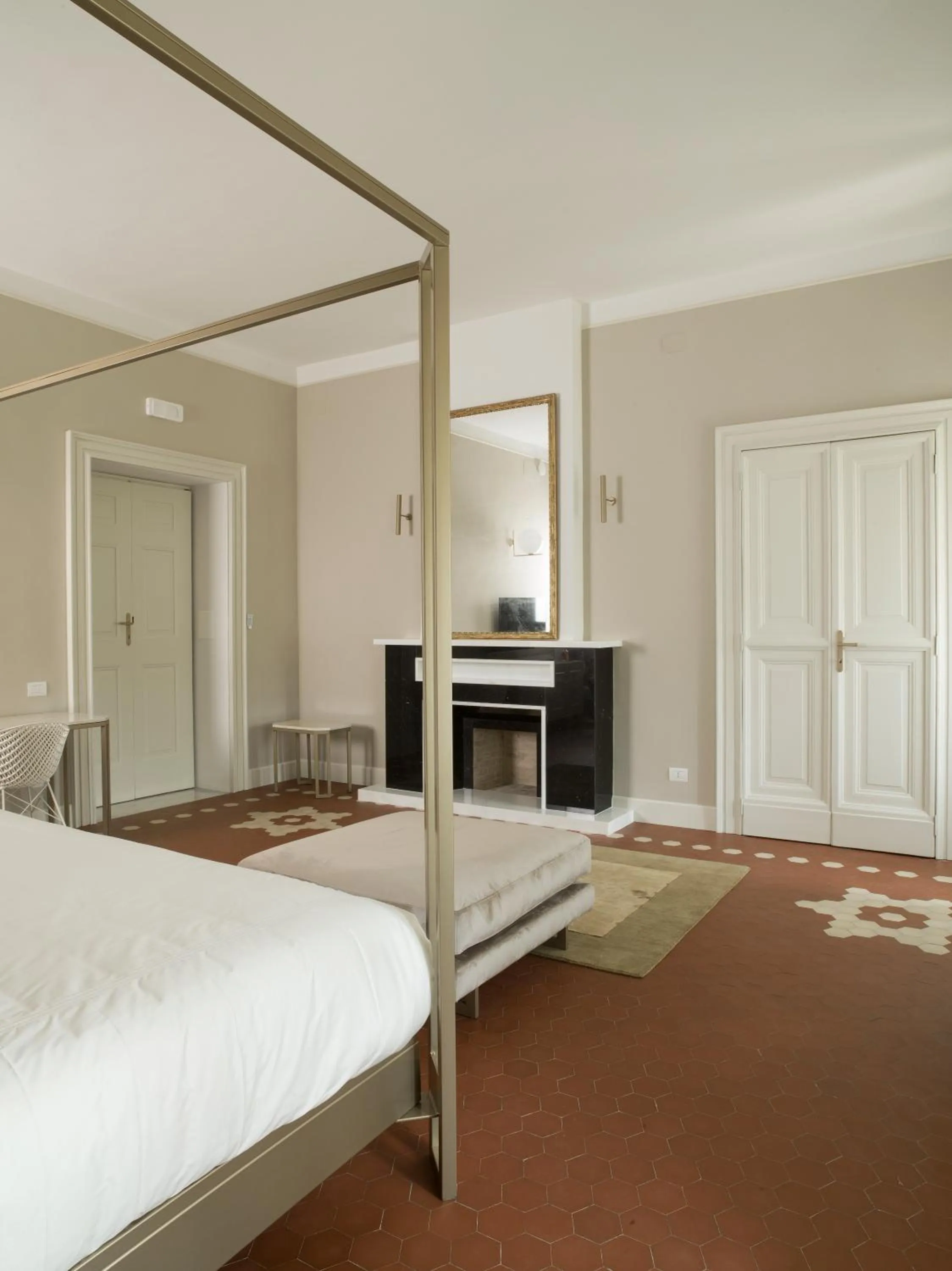 Bedroom, Bed in Villa Corallo