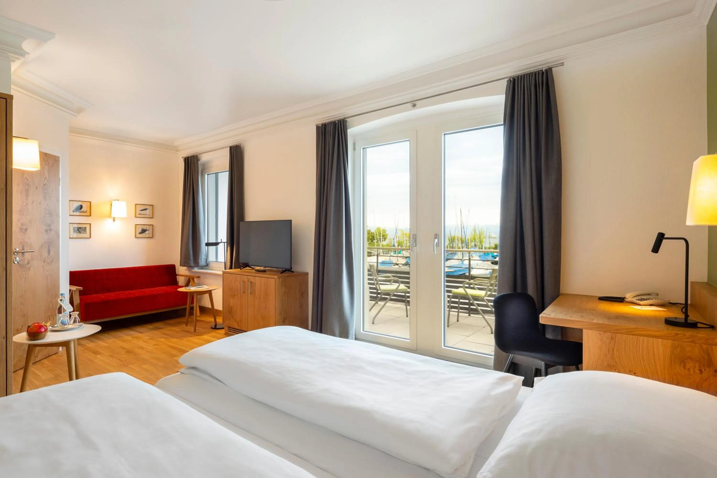 Bedroom, Bed in Hotel Seehof