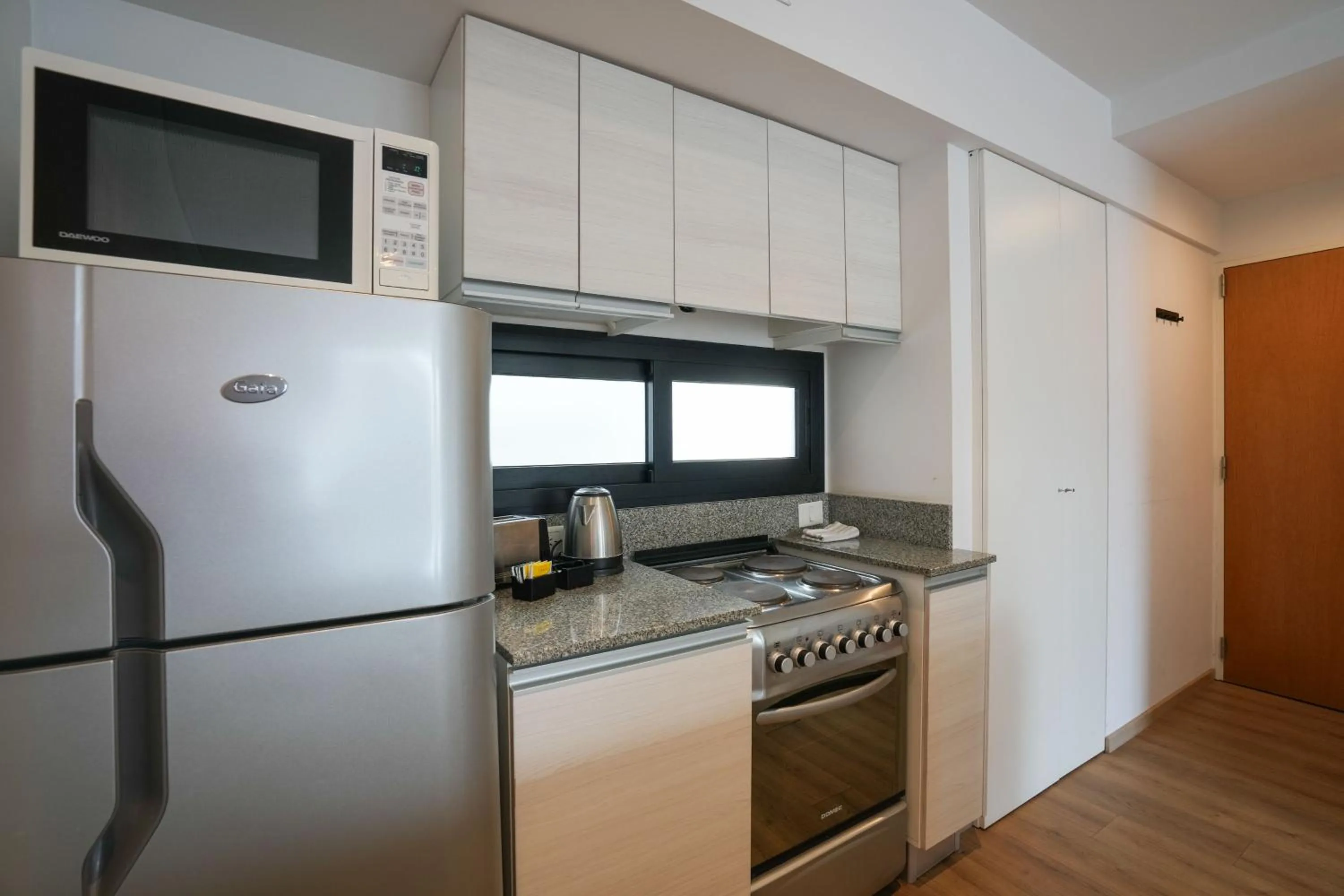 kitchen in Monroe Suites