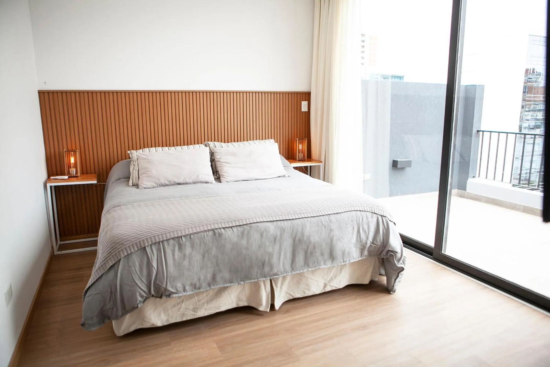 Bed in Monroe Suites