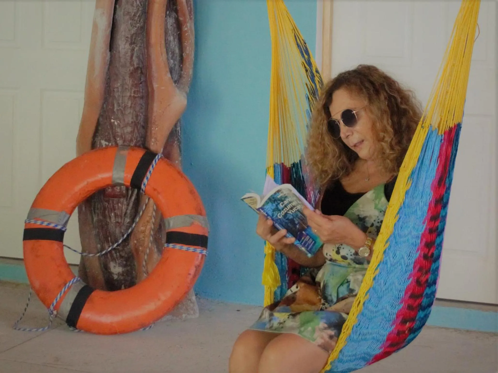 Seating area in Blue Magic Hostel