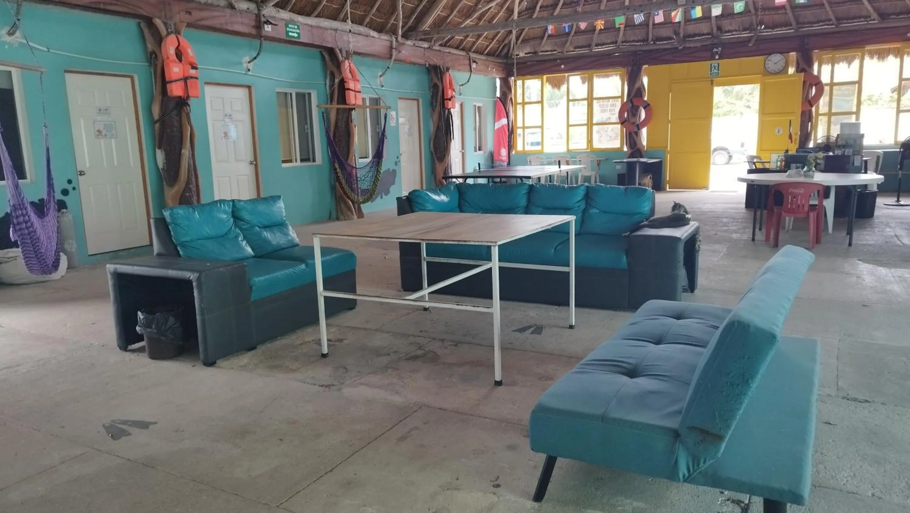 Living room in Blue Magic Hostel