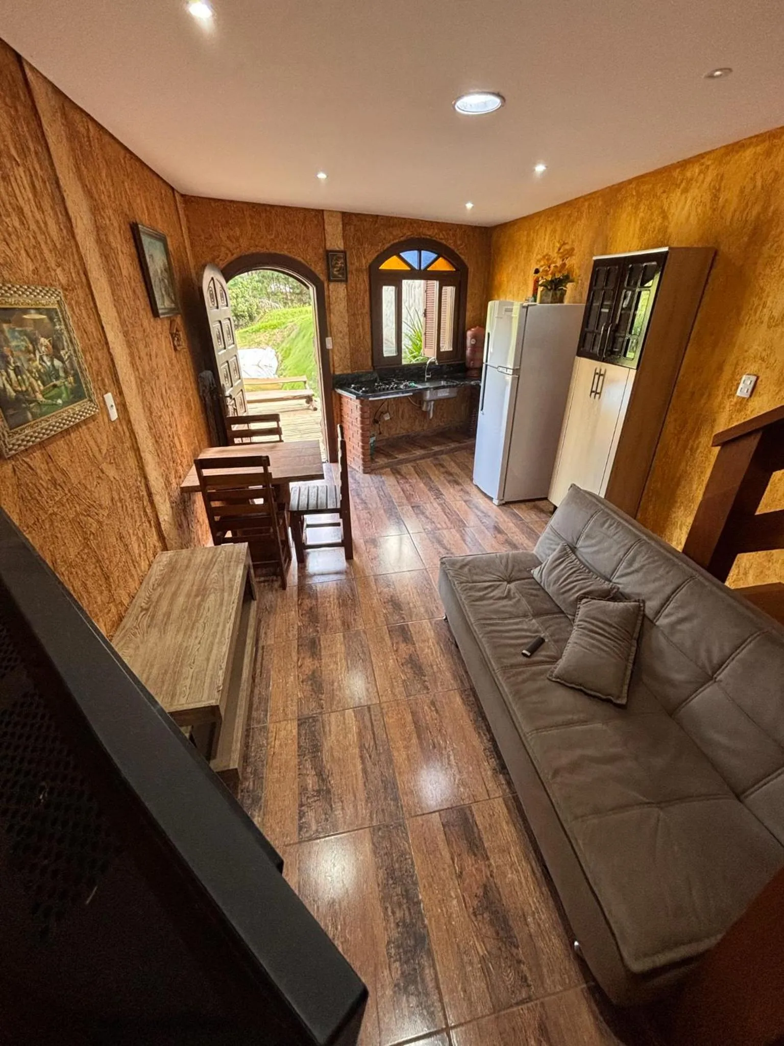 Seating area in Chácara Águas Claras