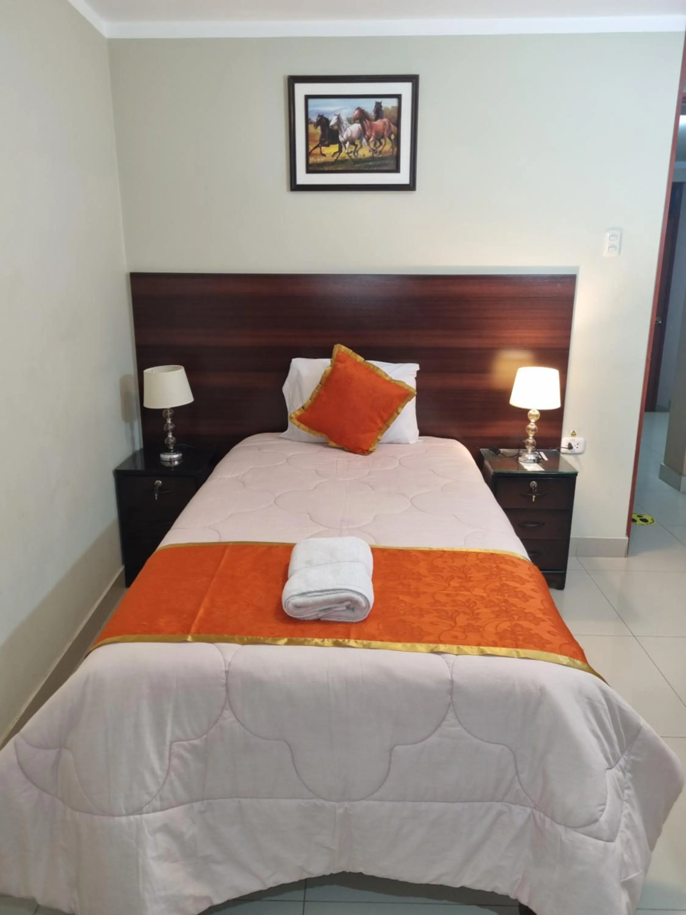 Bed in Hotel Los Nogales