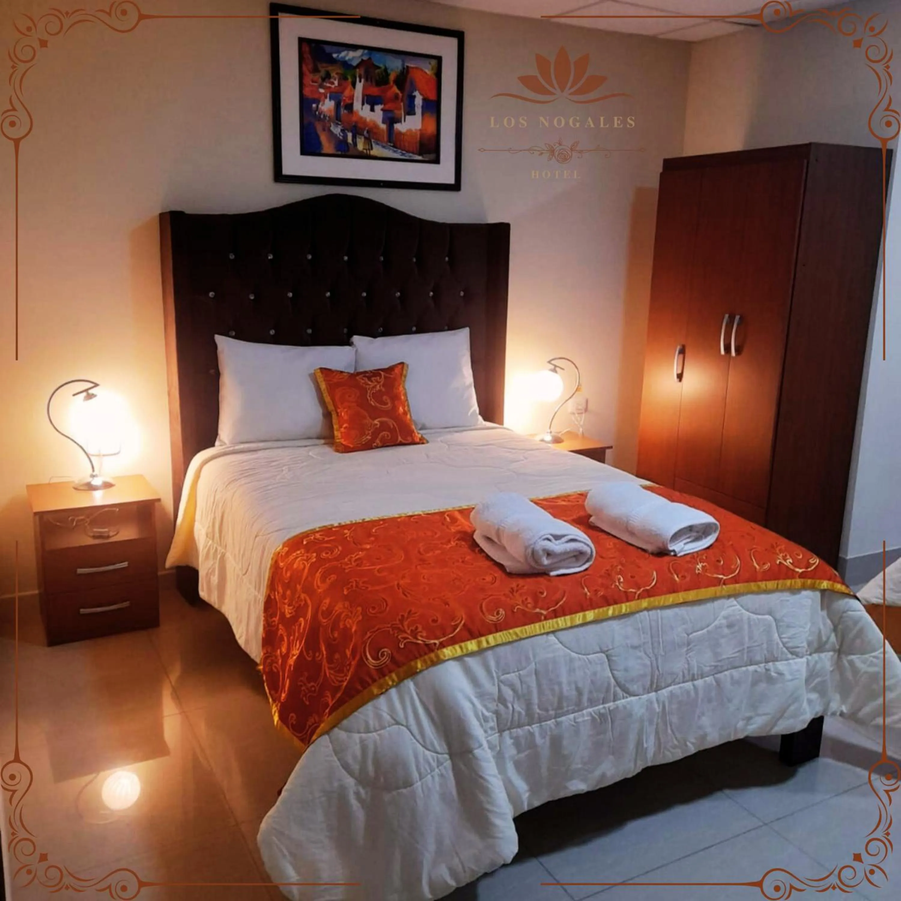 Bed in Hotel Los Nogales