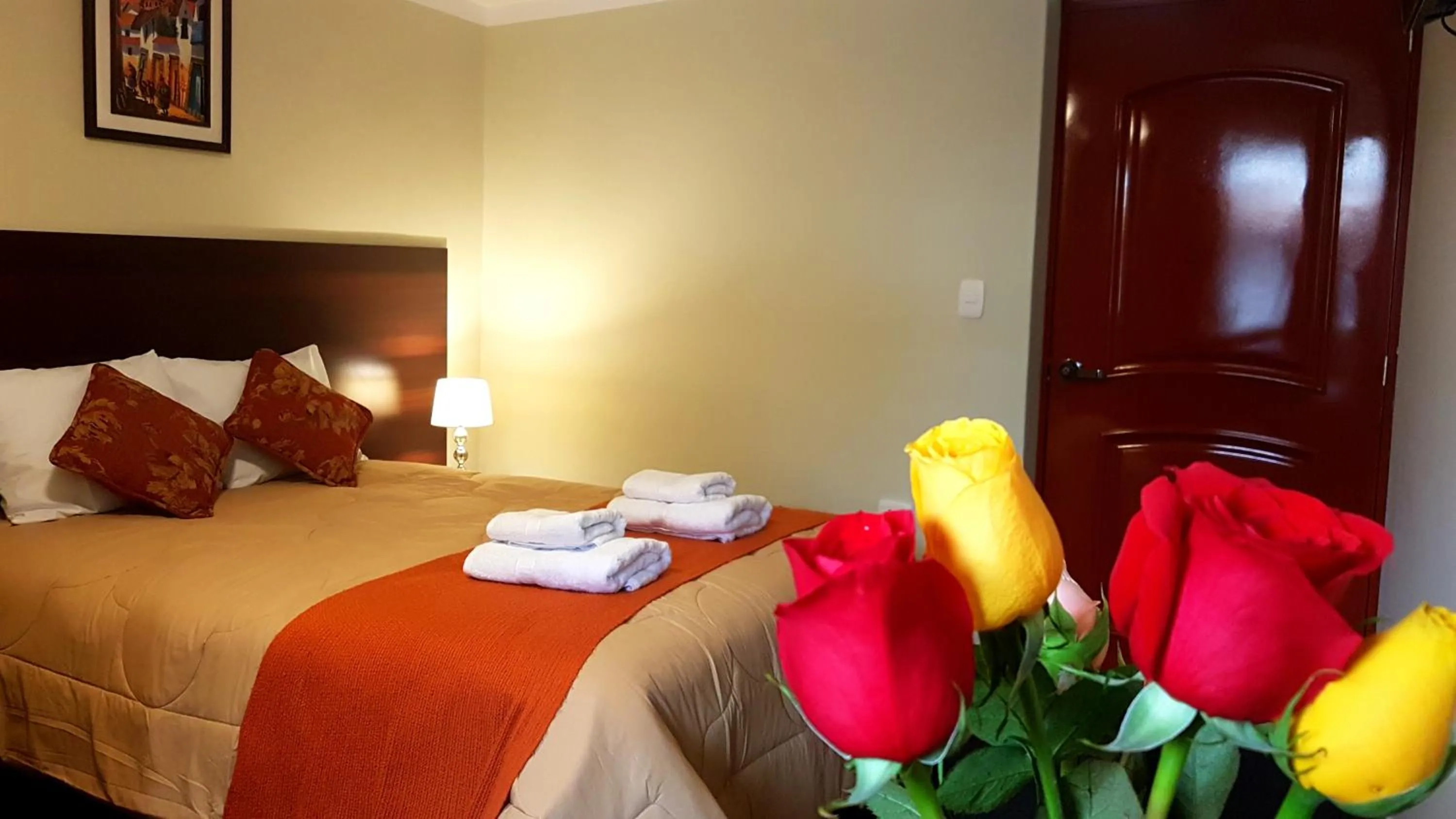 Bed in Hotel Los Nogales