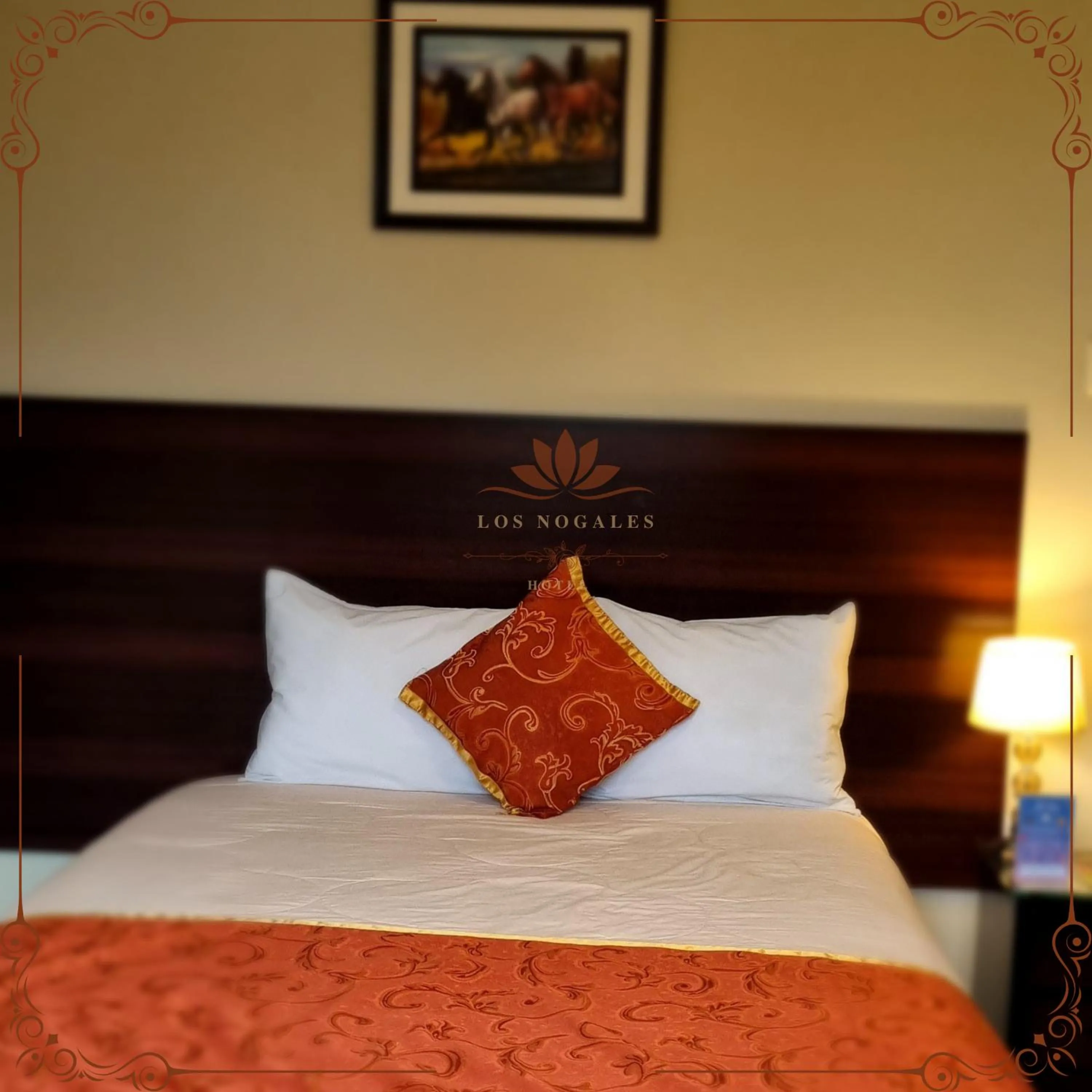 Bed in Hotel Los Nogales