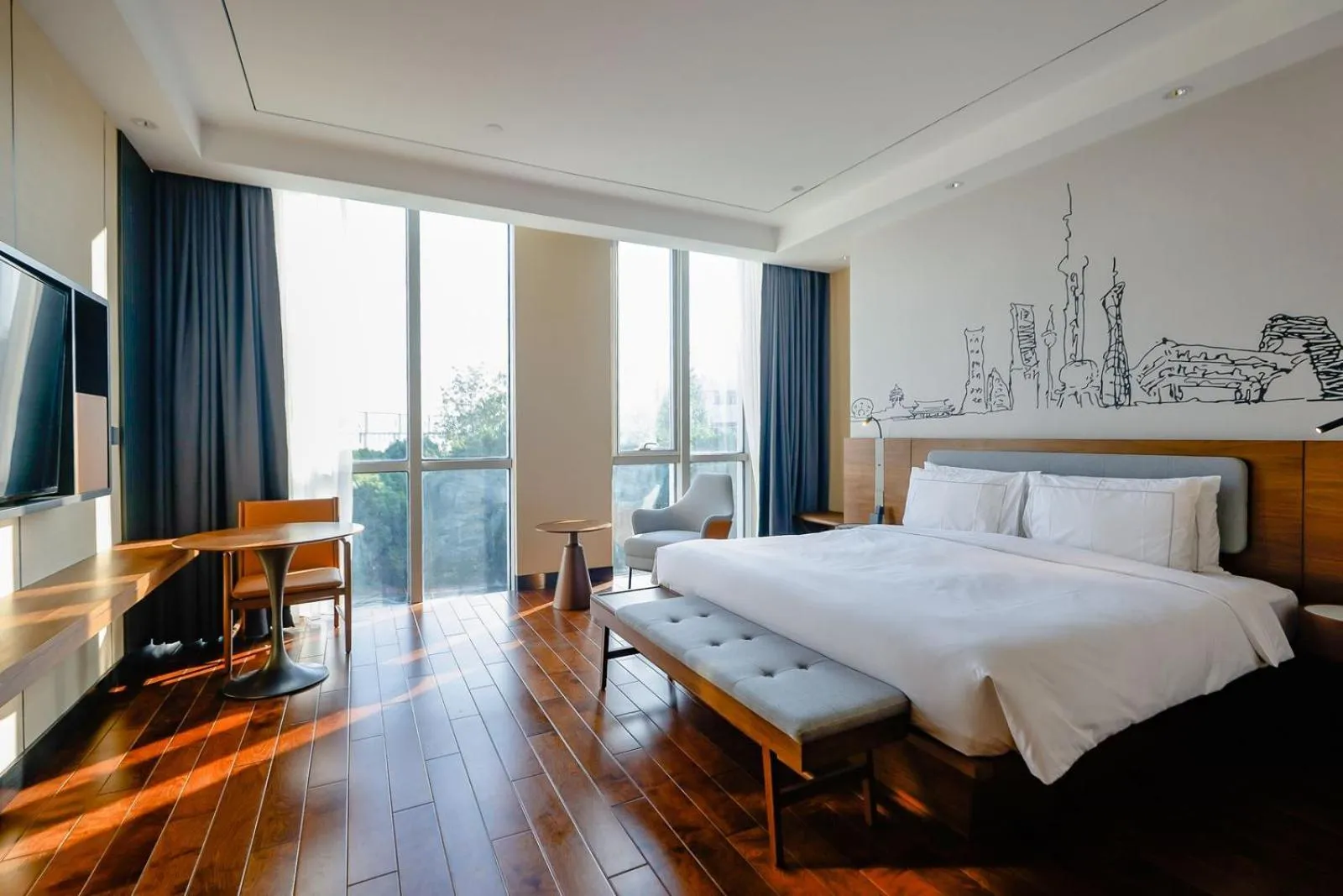 Bed in UrCove by Hyatt Shanghai Pudong East