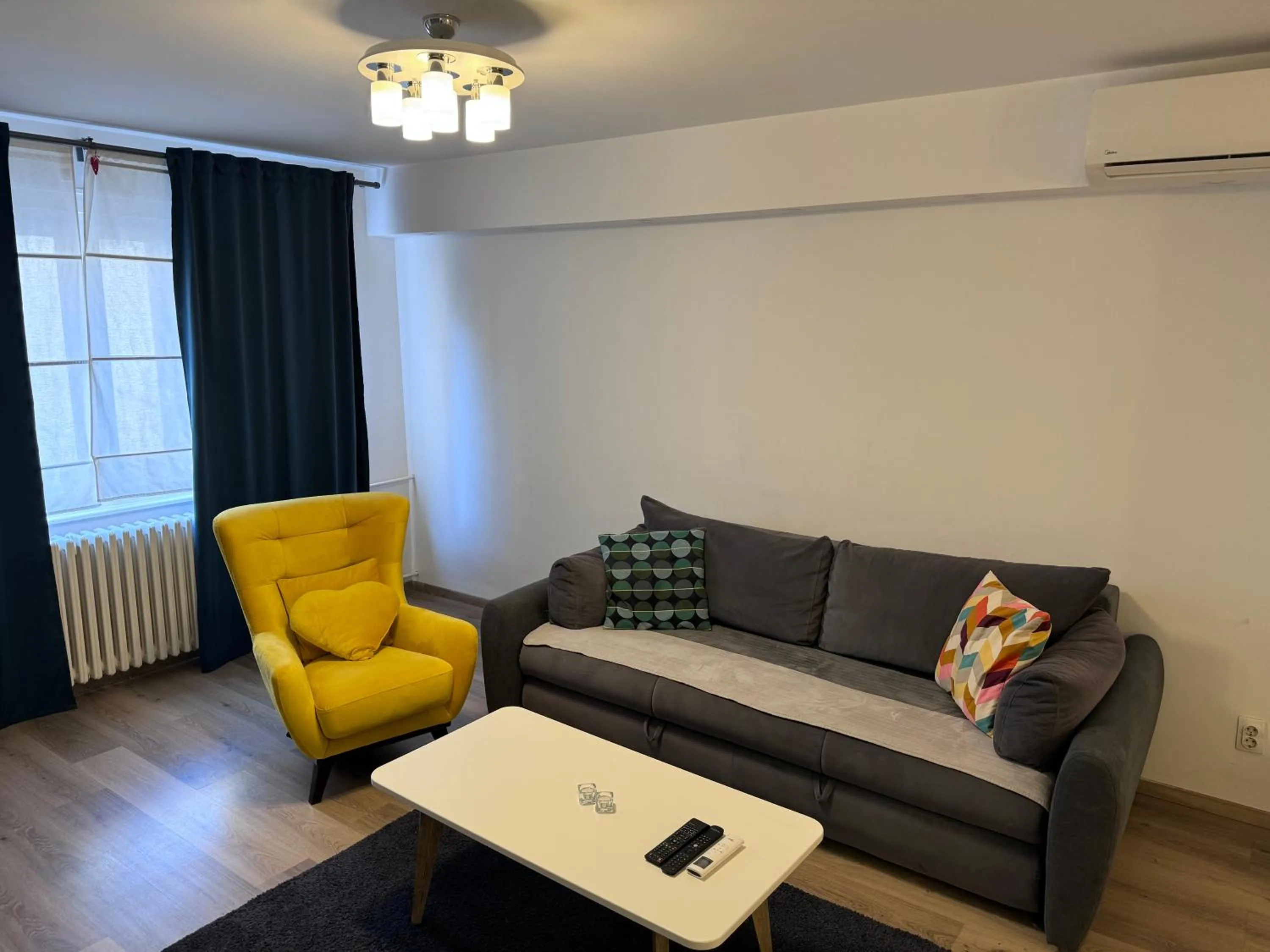Living room in Central Park Apartments