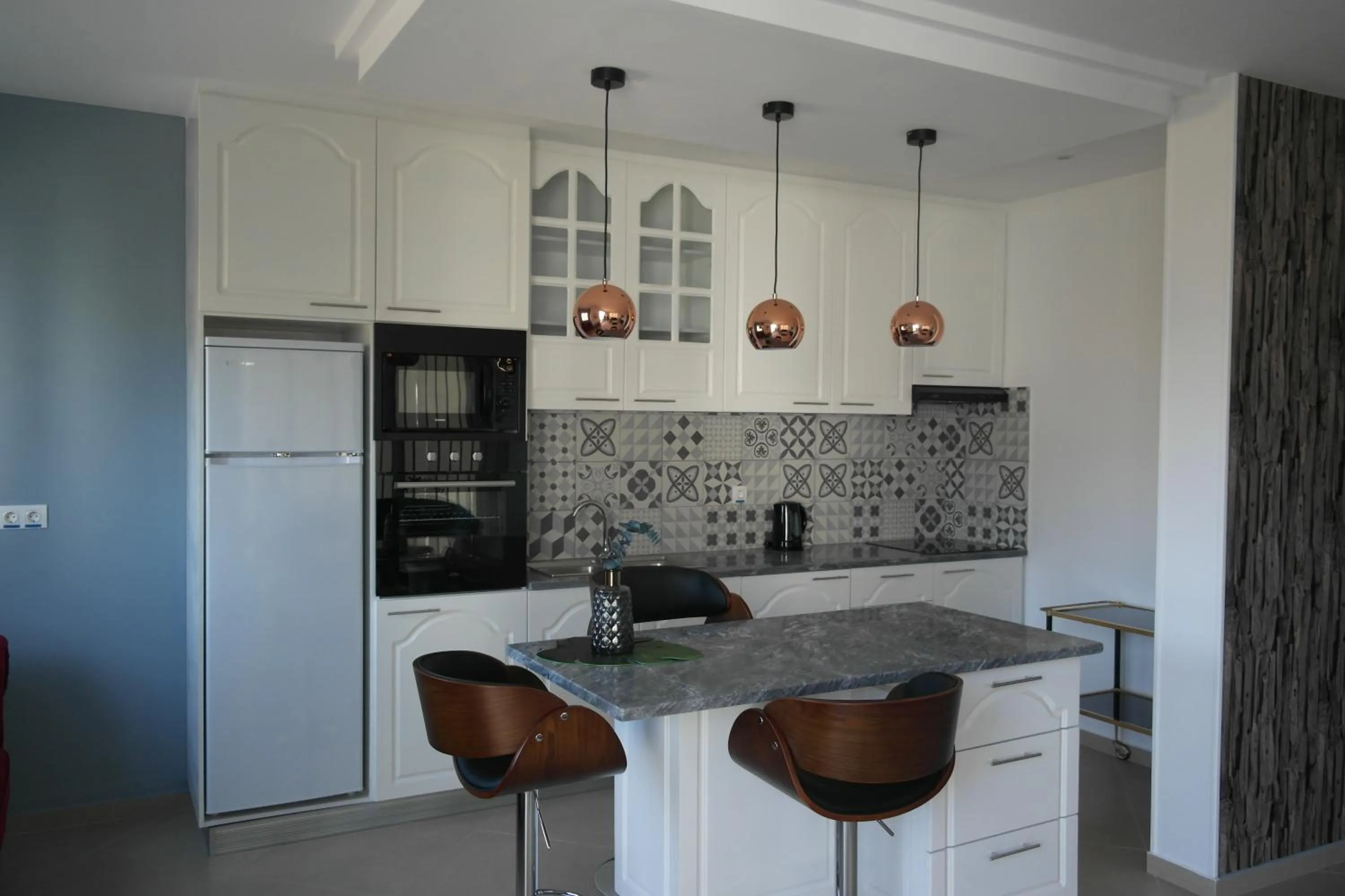 Kitchen or kitchenette in Aparthotel Palace