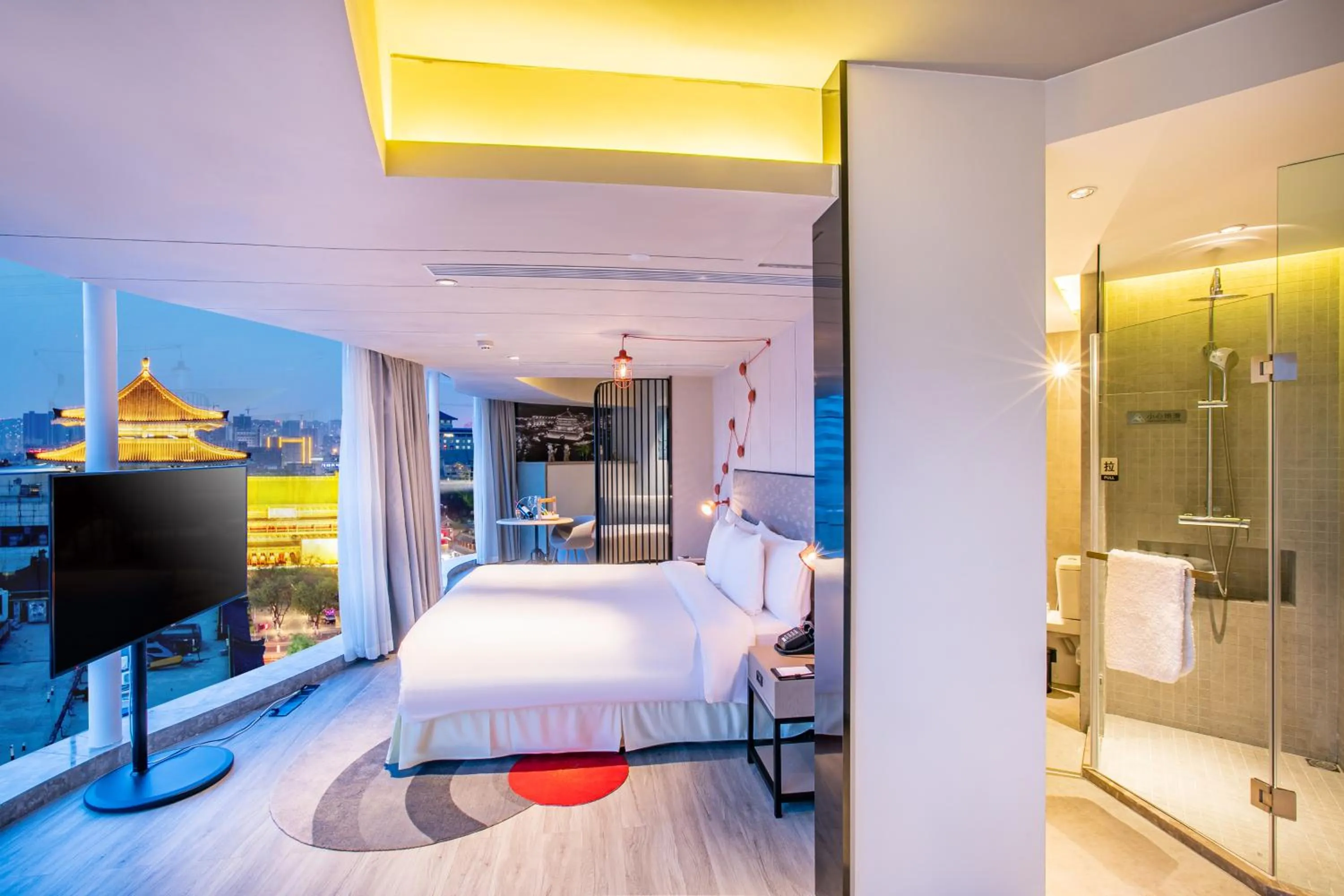 Bed in Jinmao Hotel Xi'an Downtown