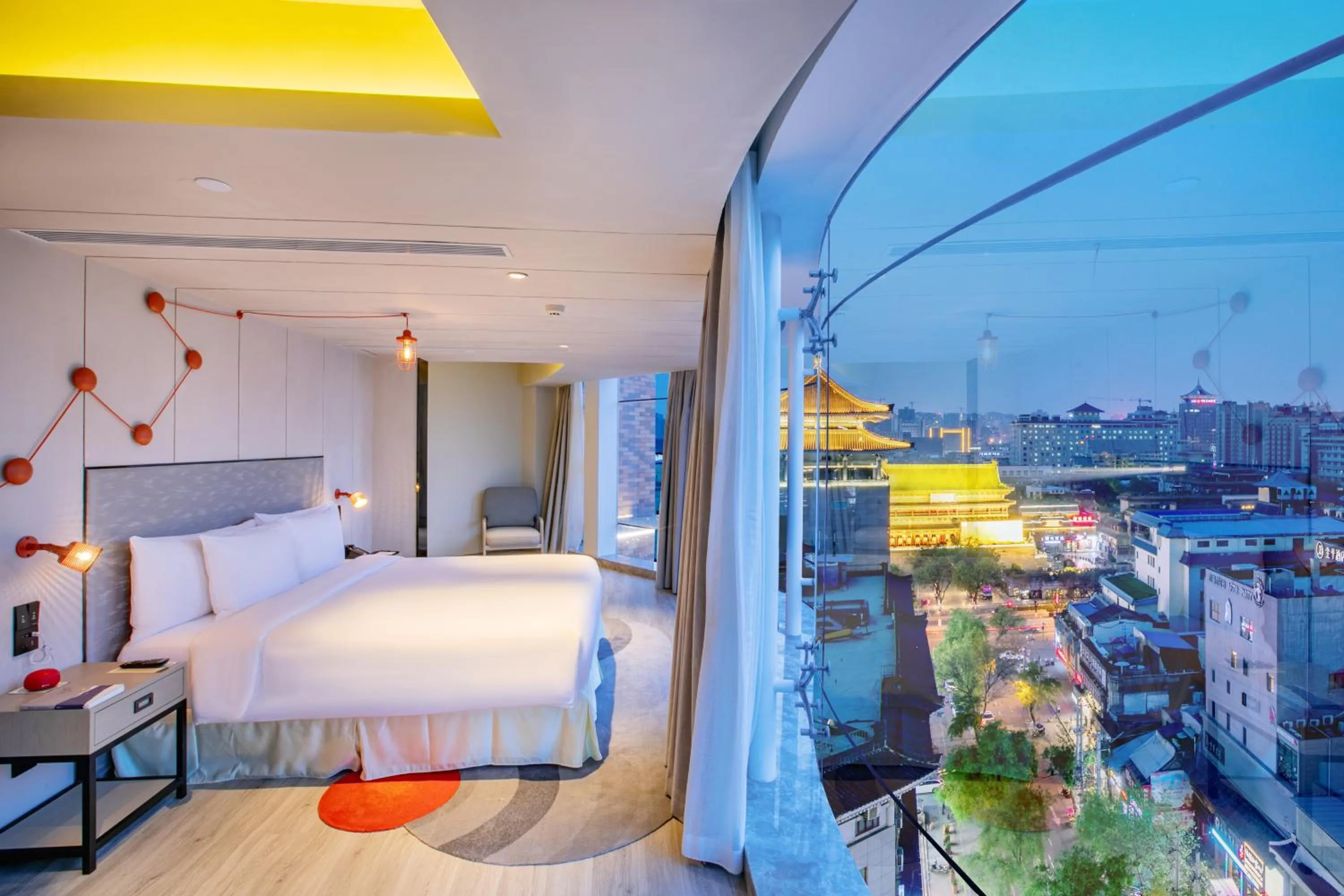 Bed in Jinmao Hotel Xi'an Downtown