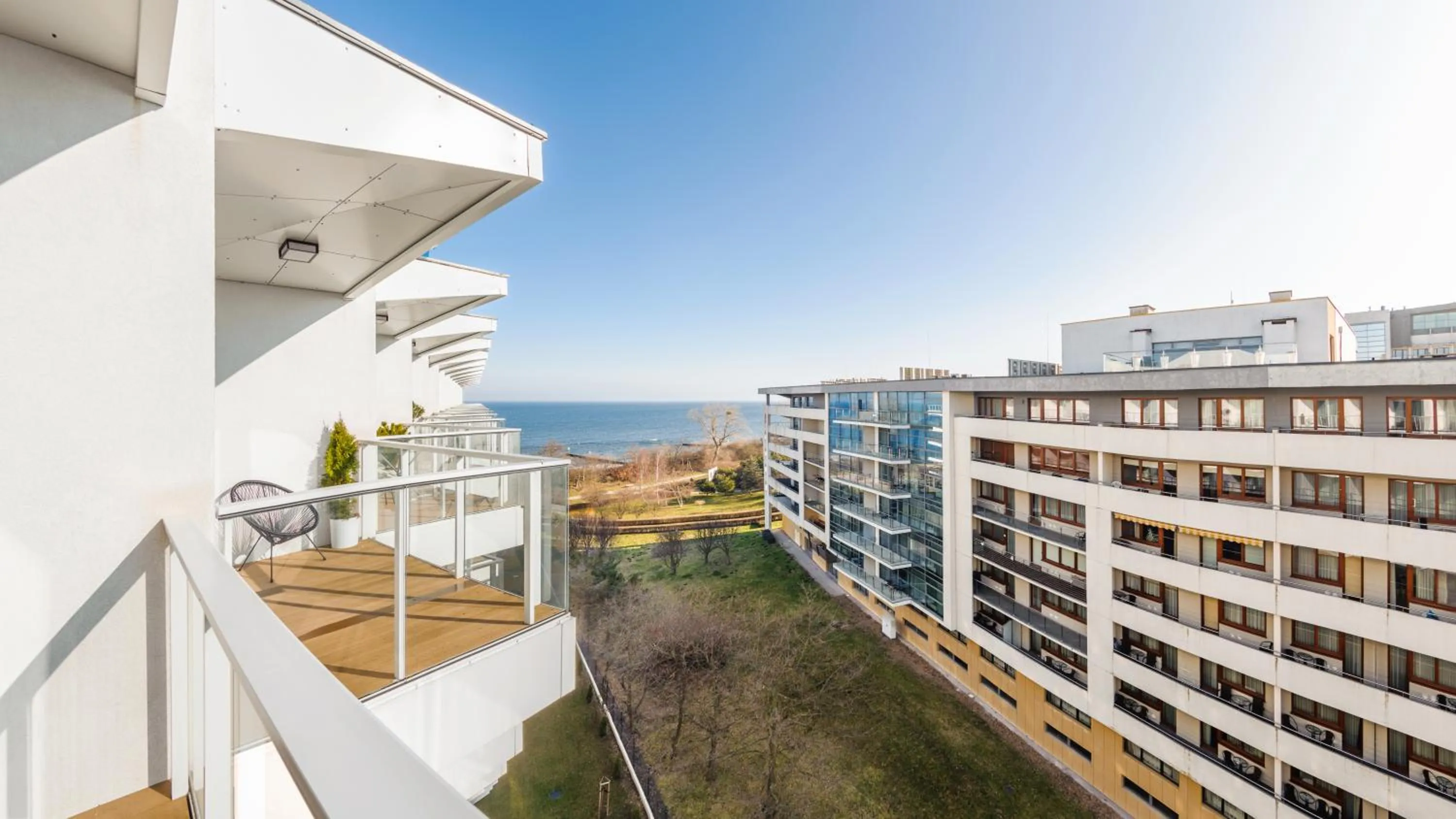 Balcony/Terrace in Seaside Kołobrzeg, Sun & Snow