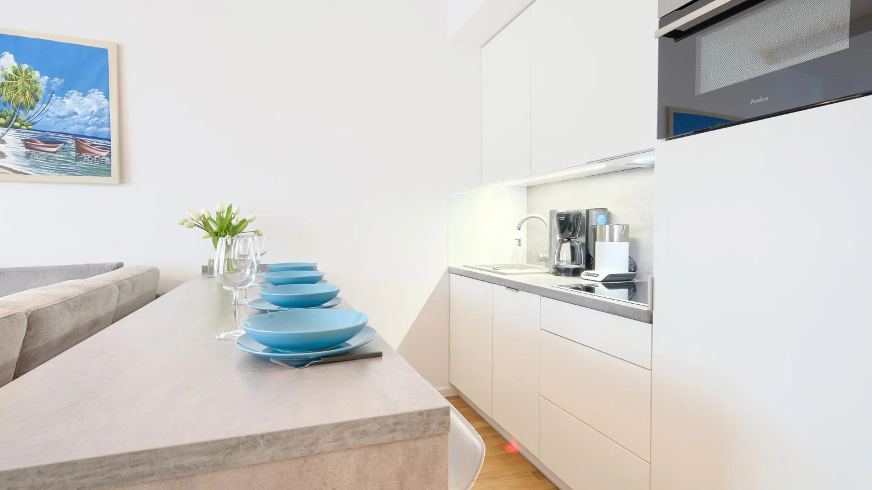 Kitchen or kitchenette in Seaside Kołobrzeg, Sun & Snow