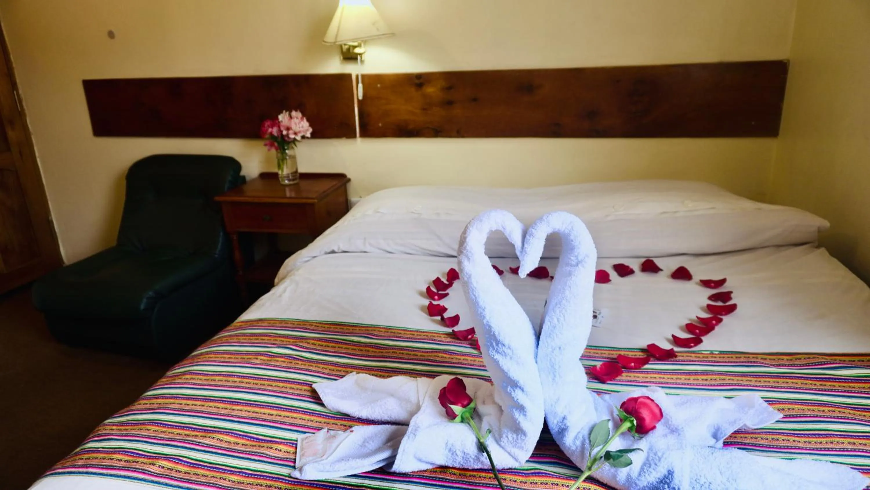 Bed in Andean Dreams Hotel