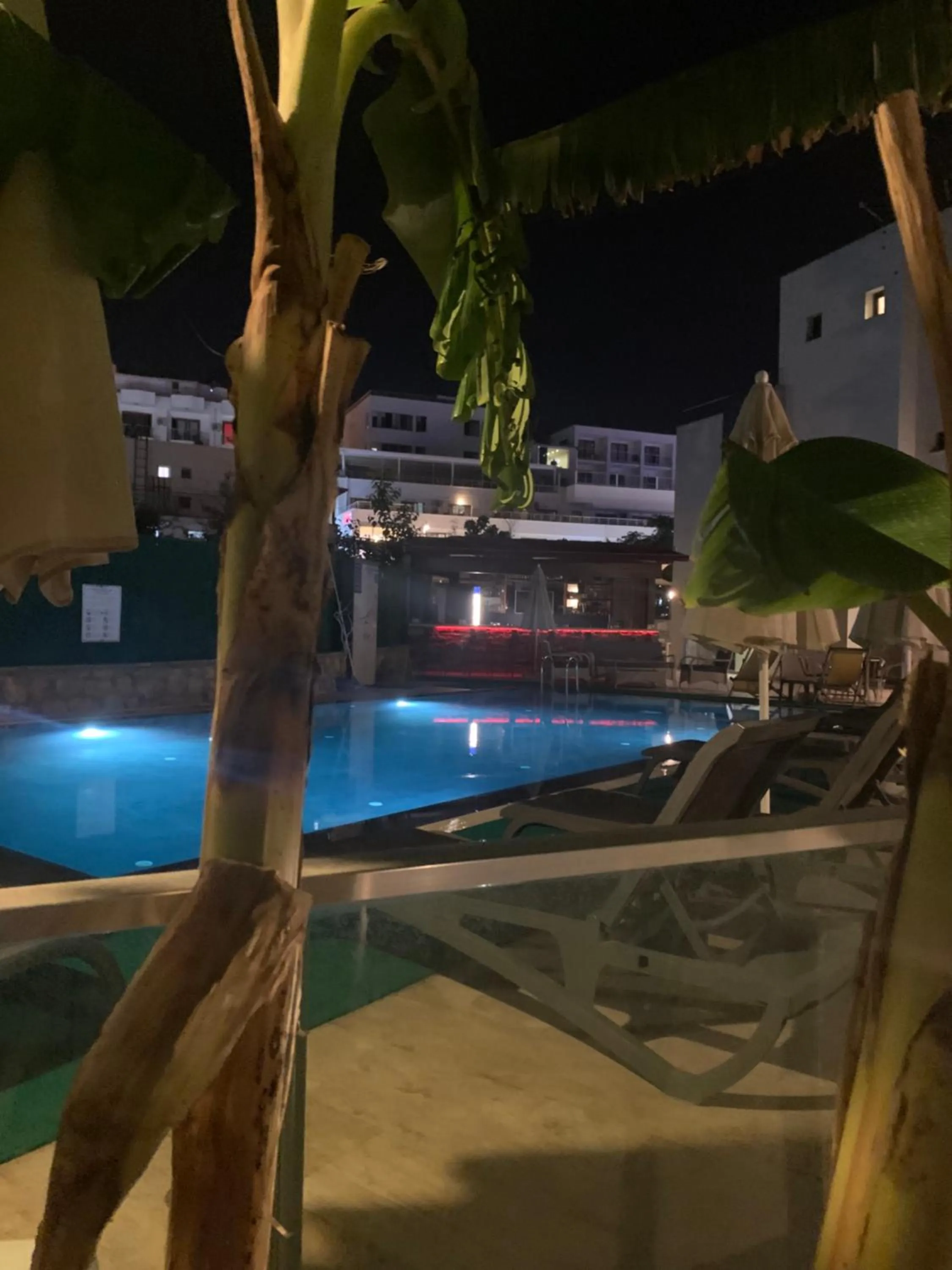 Pool view in Orya Aparts