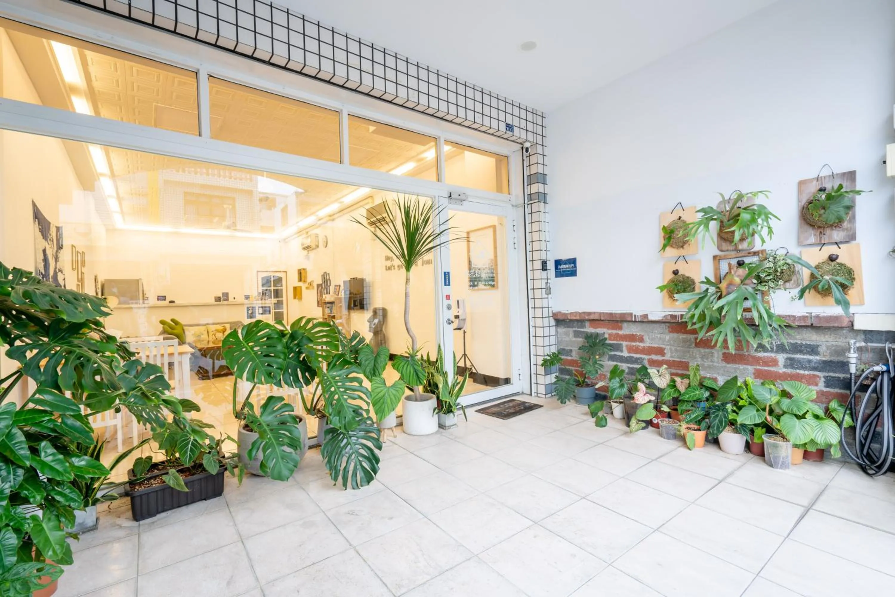 Garden view in Utopia Hostel