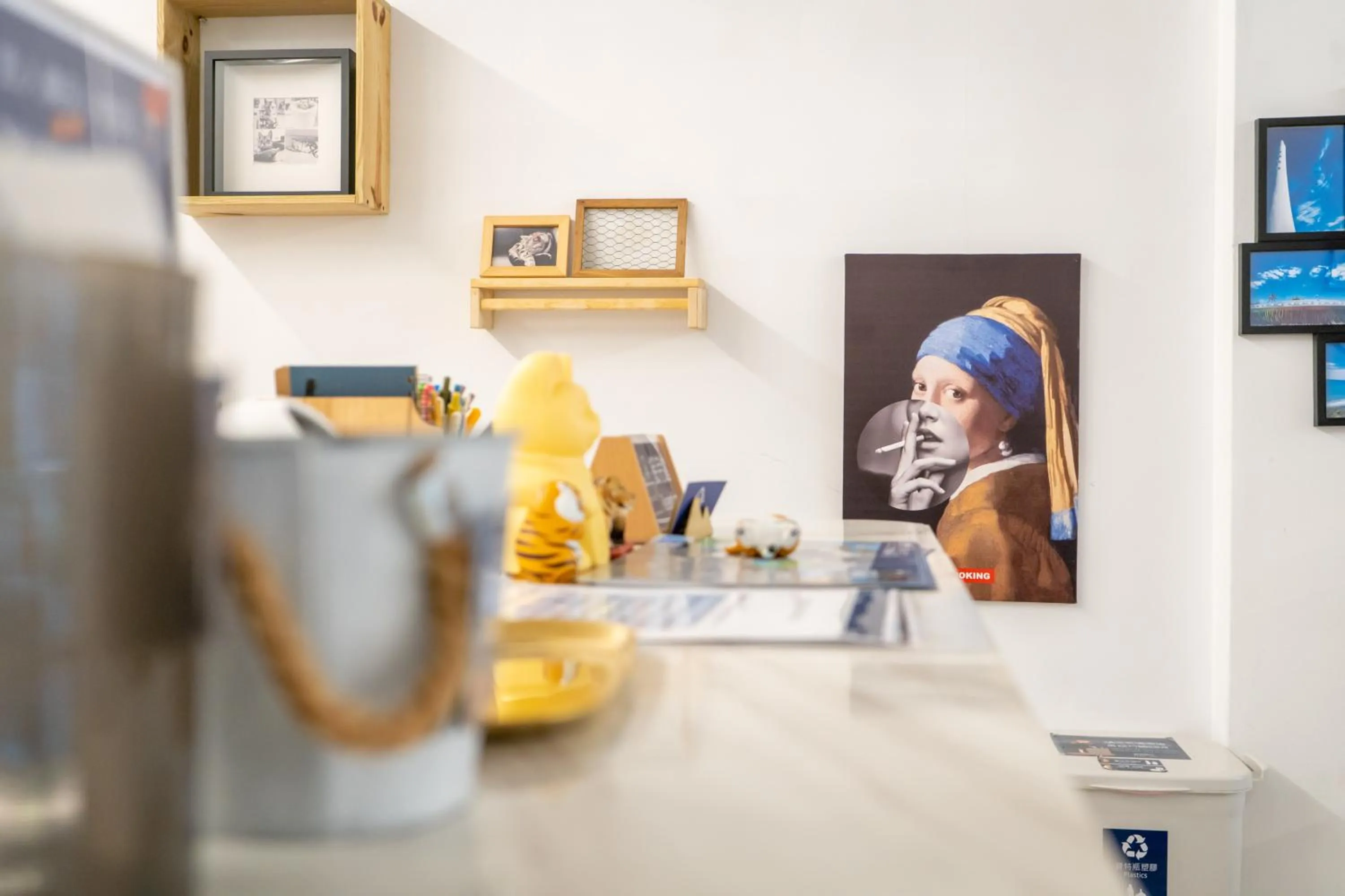 Decorative detail in Utopia Hostel