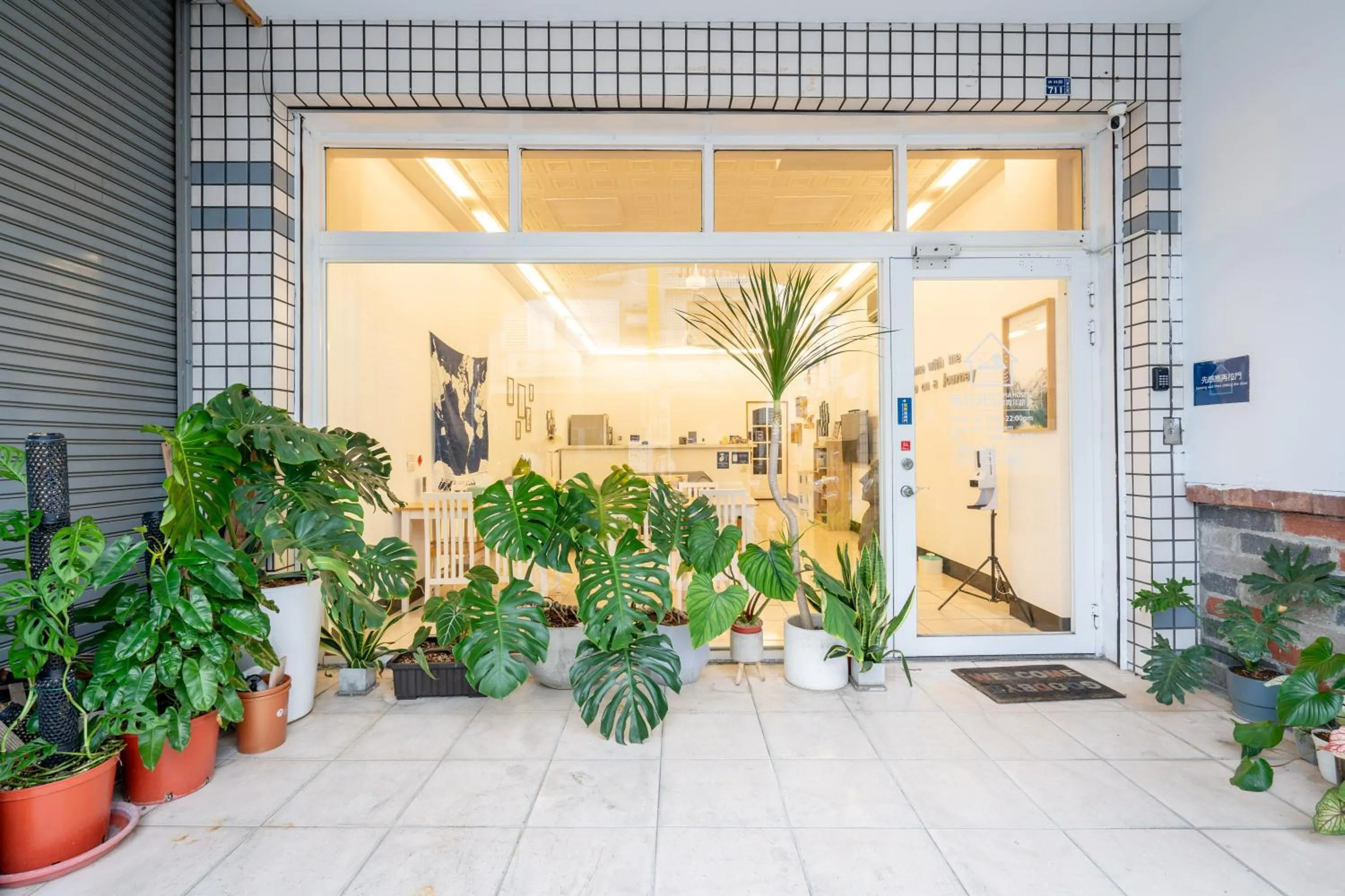 Garden view in Utopia Hostel