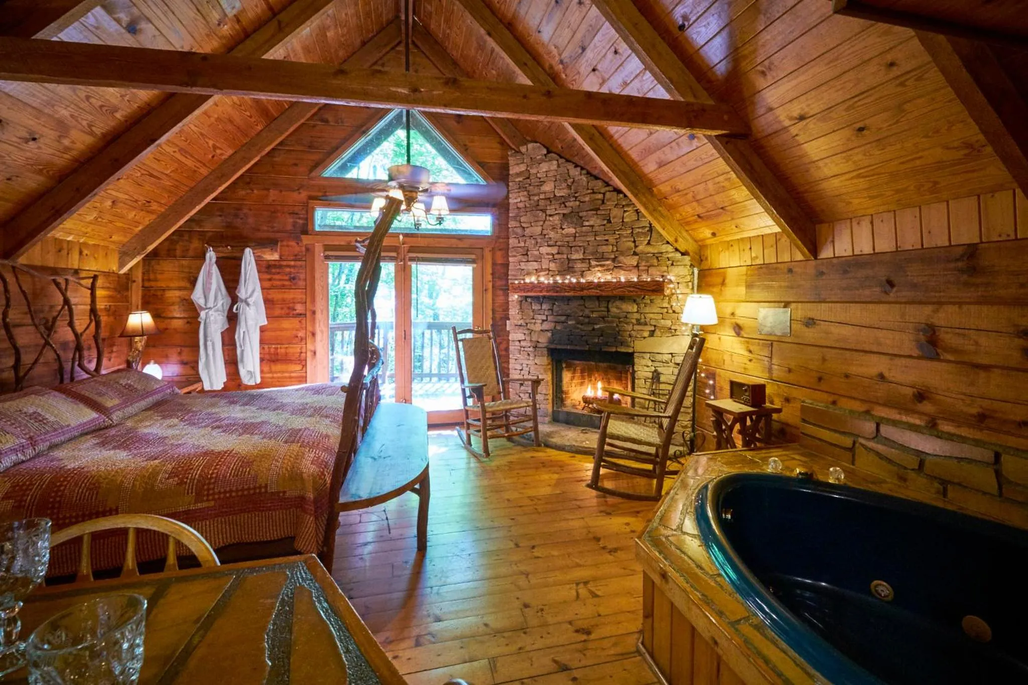 Bed in Gatlinburg Adventure Cabins