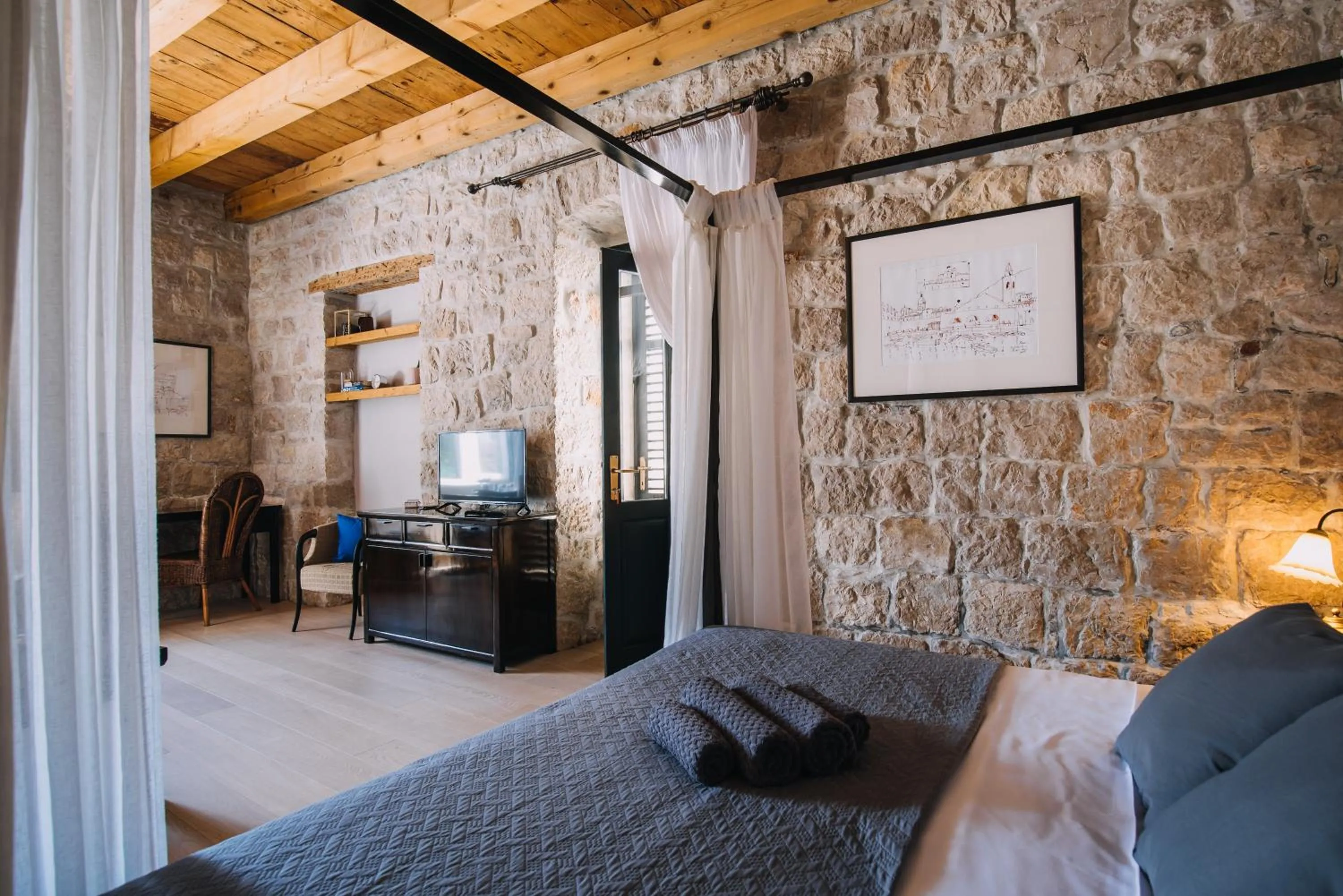 Bed in Villa Allure of Dubrovnik