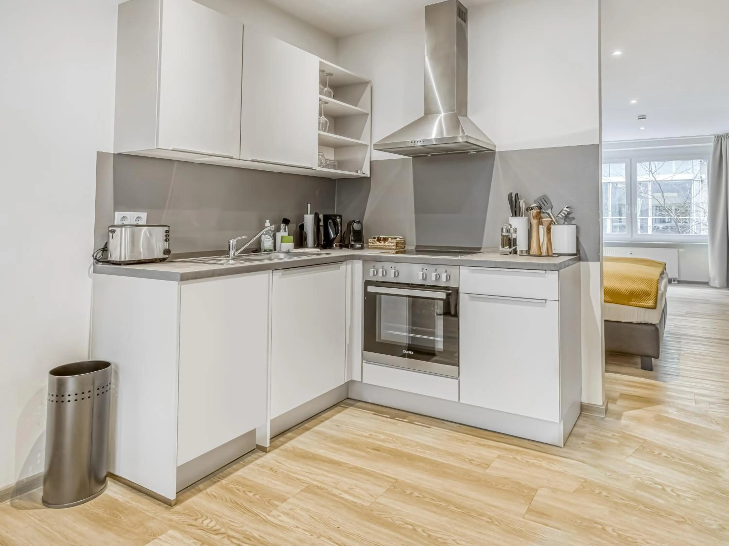 kitchen in Limehome Essen Kibbelstraße