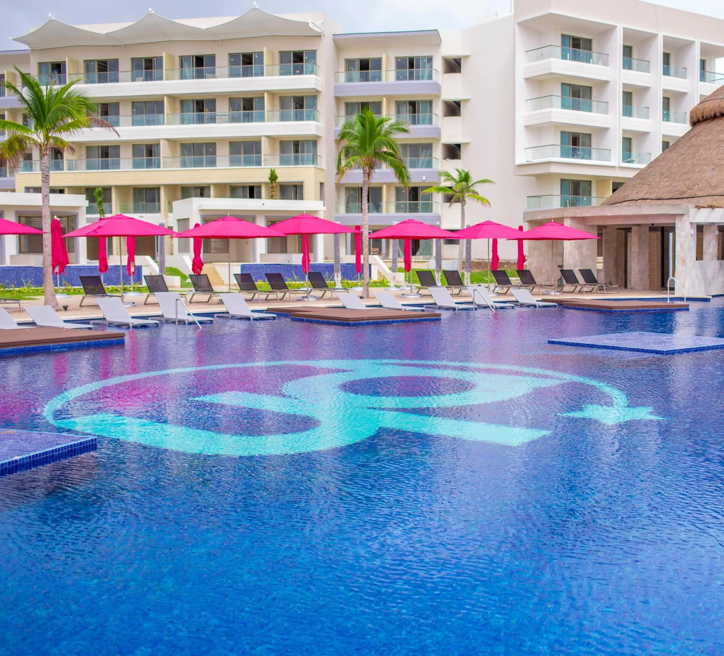 Swimming pool in Planet Hollywood Cancun Adult Scene by Royalton, An Autograph Collection All-Inclusive Resort - Adults Only