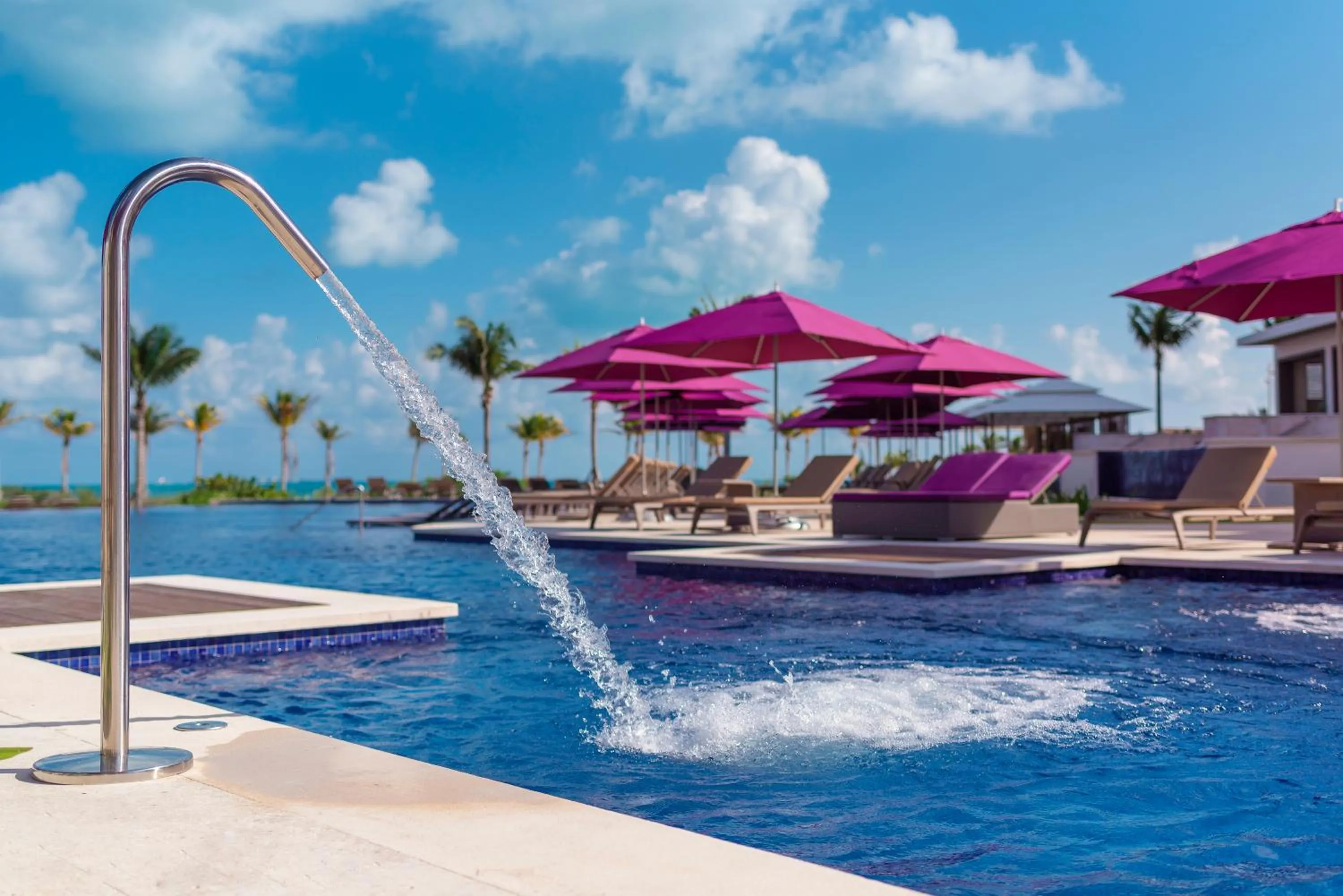 Swimming pool in Planet Hollywood Cancun Adult Scene by Royalton, An Autograph Collection All-Inclusive Resort - Adults Only