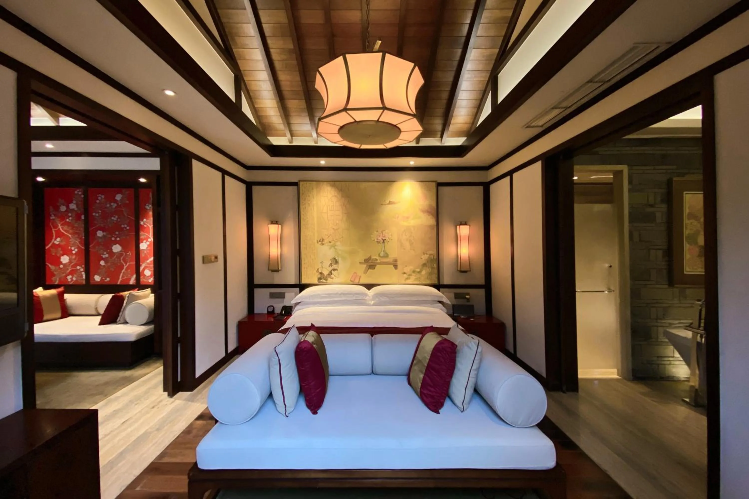 furniture, Bed in Banyan Tree Chongqing Beibei