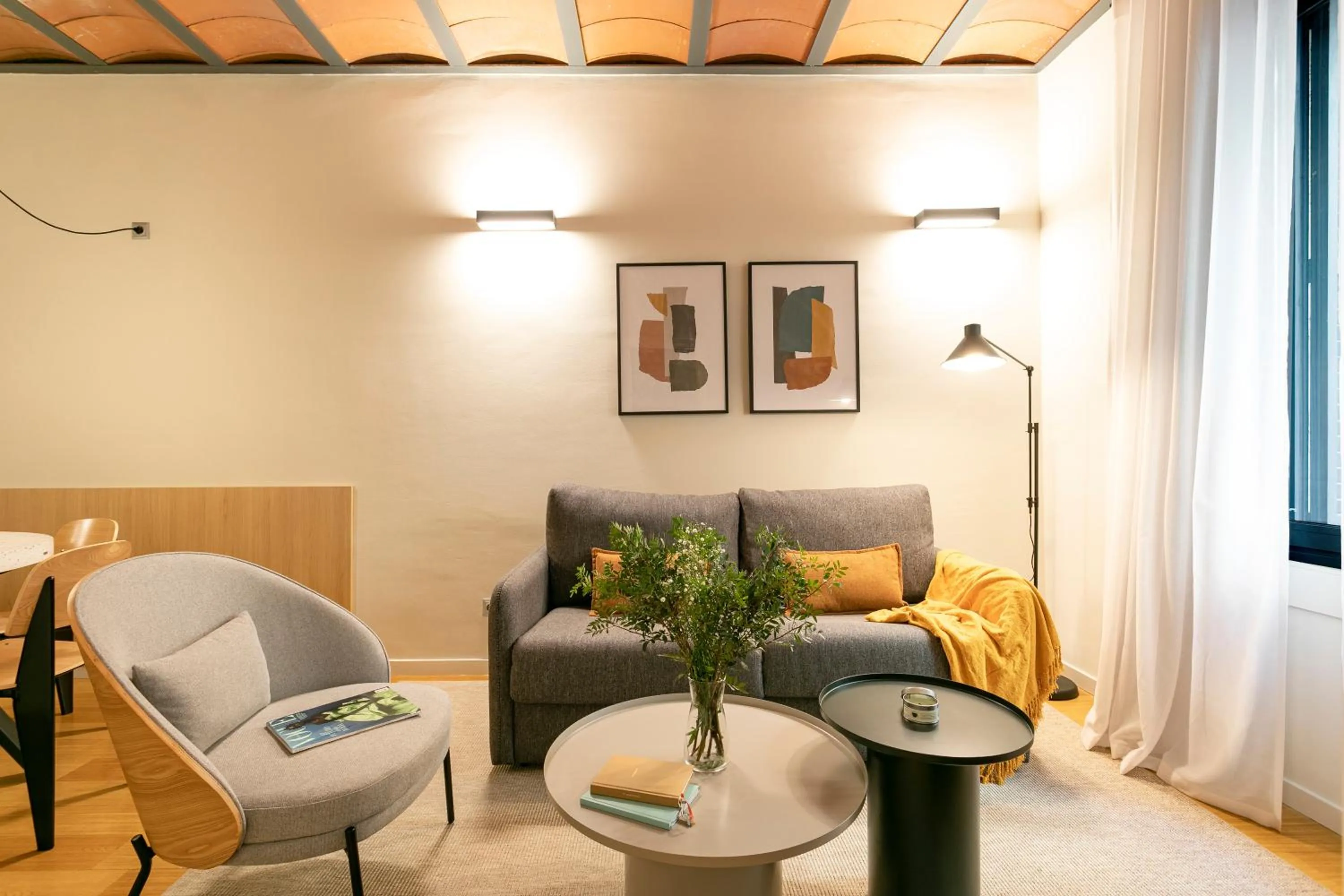 Living room in Aspasios Las Ramblas Apartments