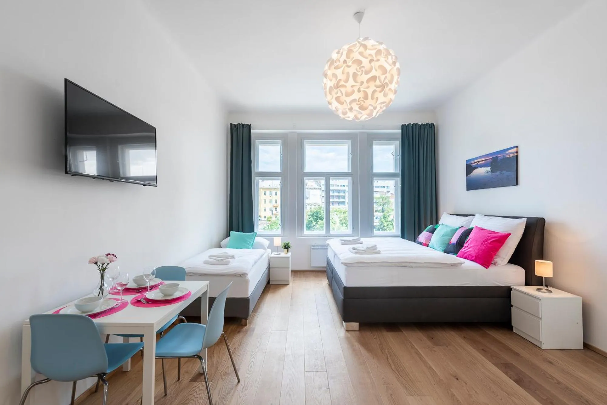 Bed in Tesnov Residence Apartments