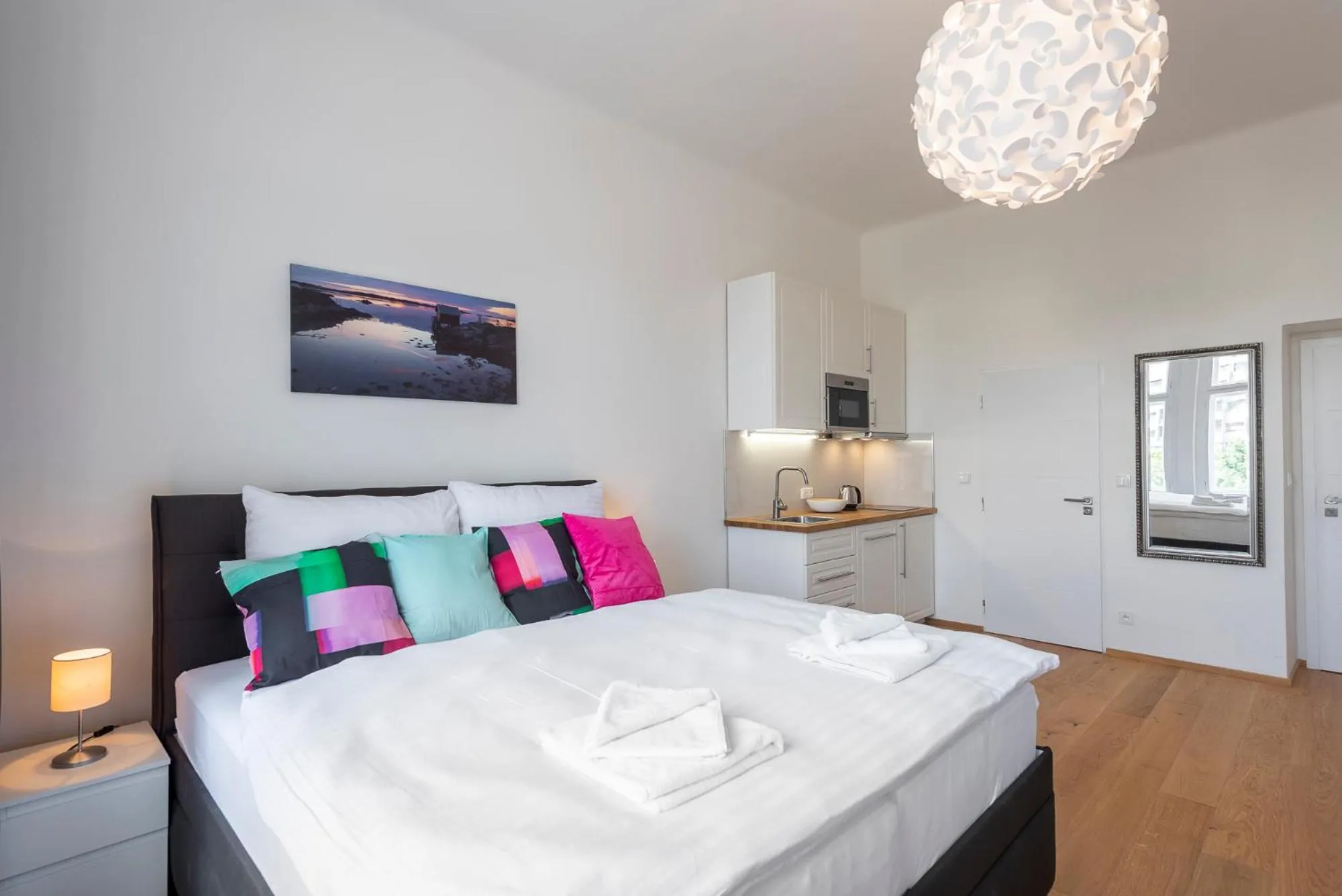 Bed in Tesnov Residence Apartments