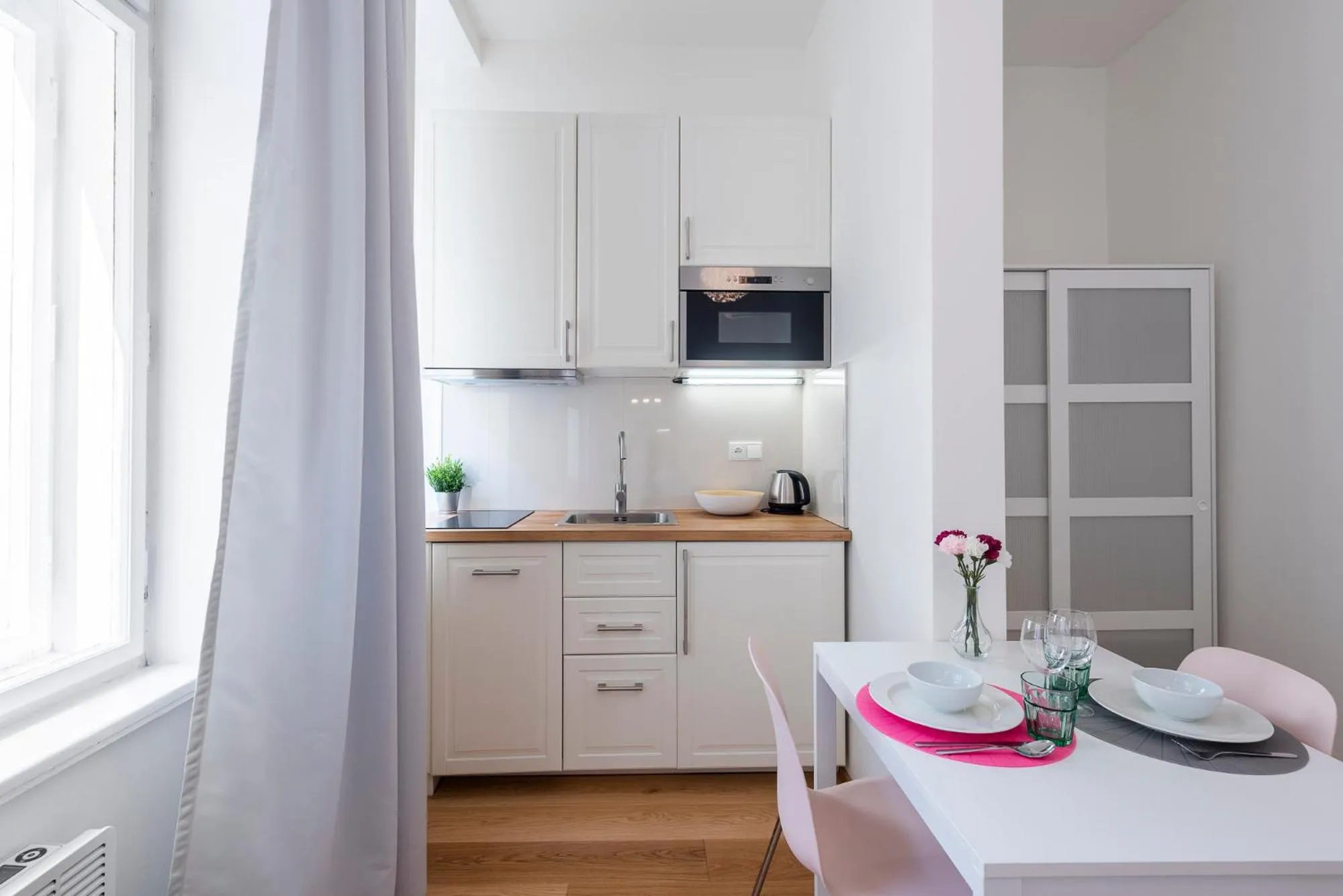 Kitchen or kitchenette in Tesnov Residence Apartments