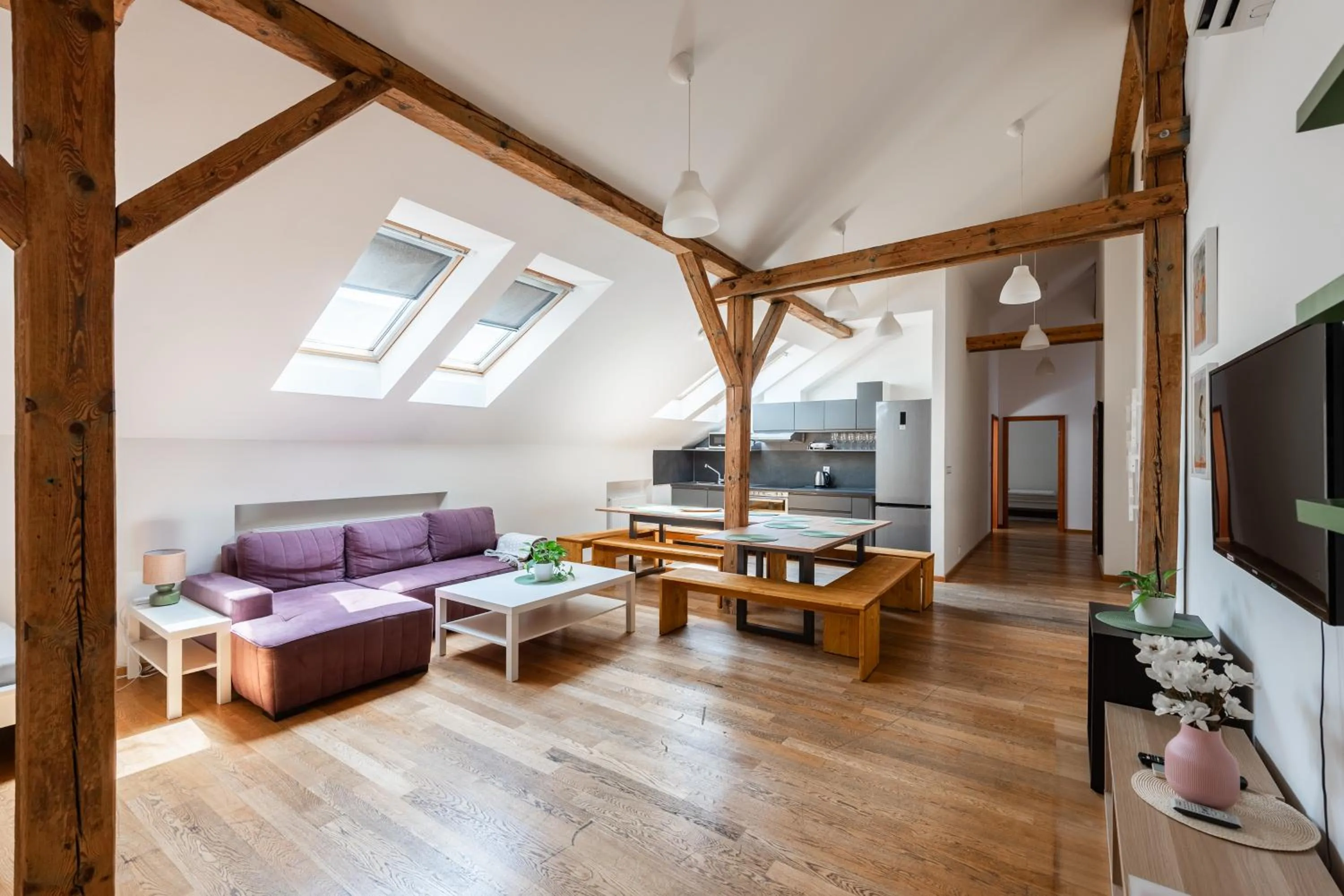 Kitchen or kitchenette in Tesnov Residence Apartments